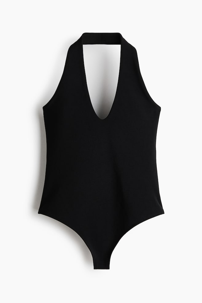 Tangabody mit Neckholder - Schwarz - 1