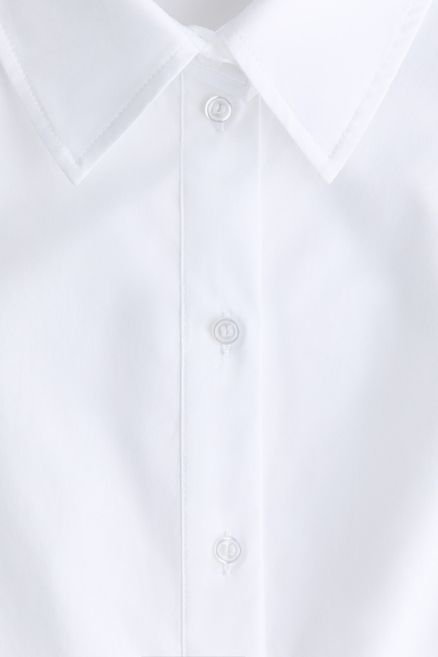 חולצת פפלום מפופלין - לבן - 3