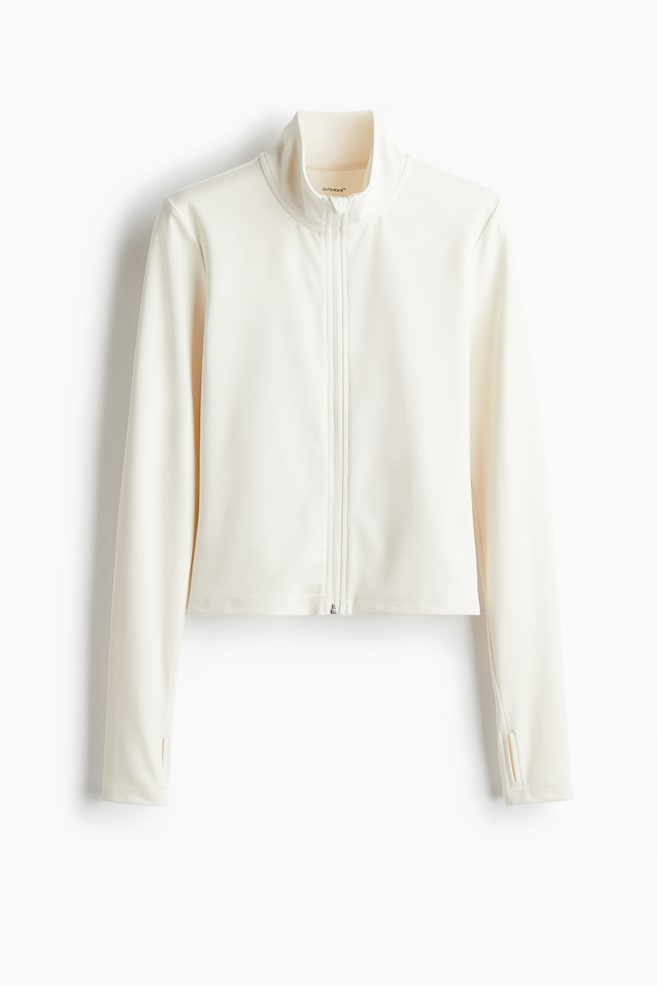 Veste de sport zippée SoftMove™ - Crème/Noir/Moka chocolat/Prune chocolat/Blanc/Moka/Vert sauge/Marron foncé/Violet prune/Rose poudré/Violet ancien/Bleu orage/Bleu amazonite/Lilas/Beige foncé/Gris foncé - 1