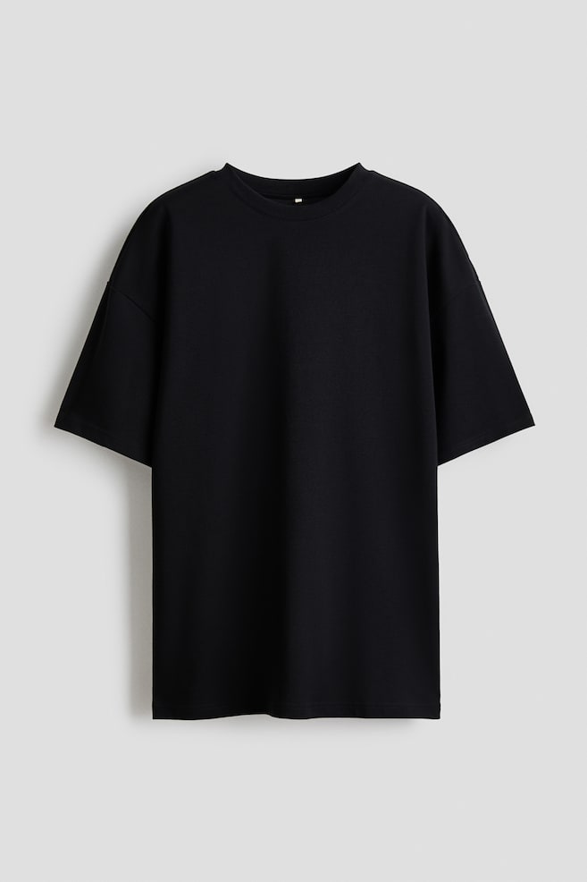 T-shirt ample qui garde au frais - Noir/Brun foncé/Blanc - 1