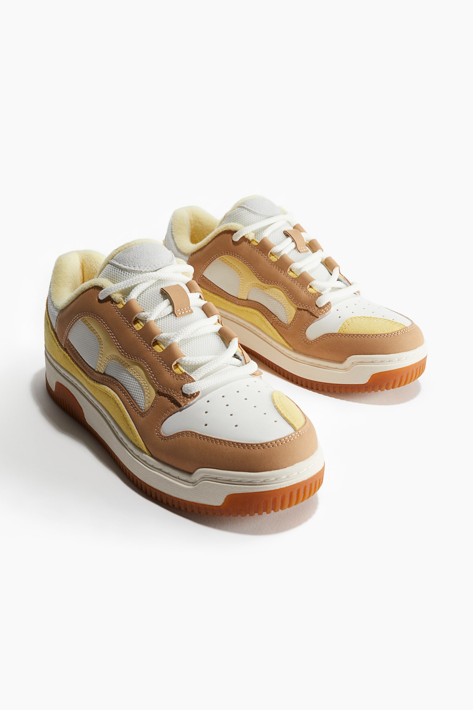 Sneakers - Beige/Block colour - 1