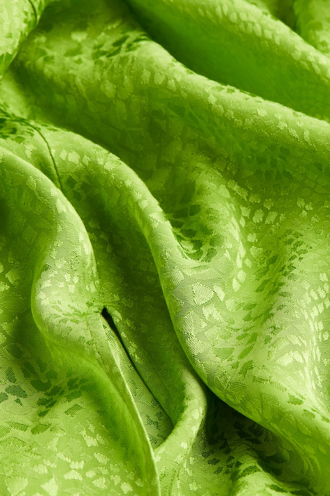 Jacquard-weave dress - Green/Snakeskin-patterned - 5