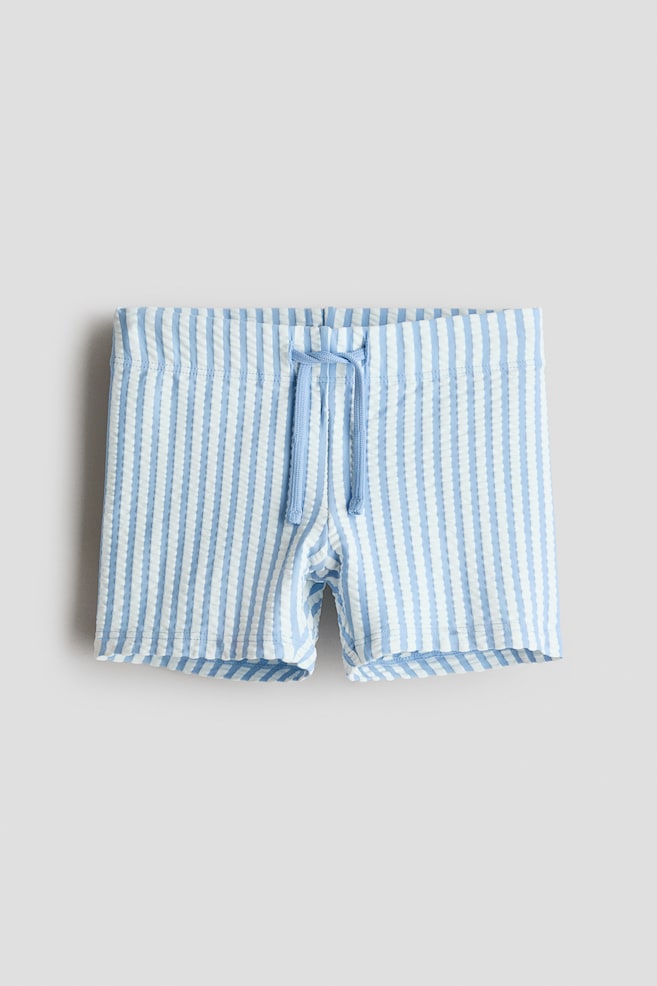 Swimming trunks - Light blue/Striped - 1