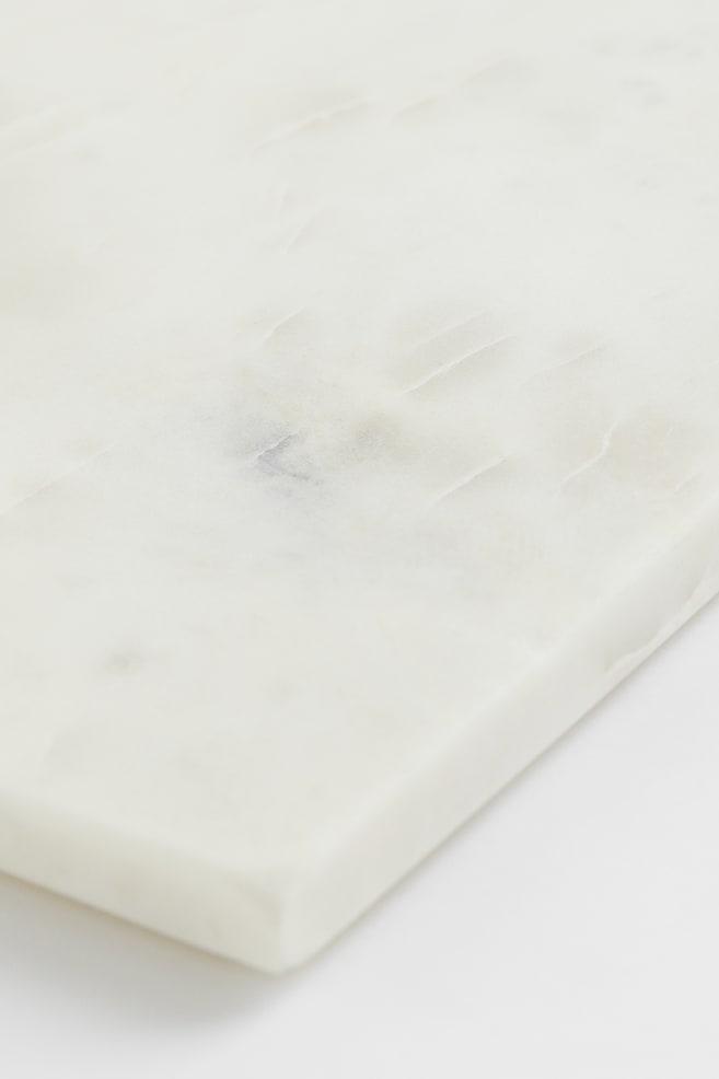 Vorlegeplatte aus Marmor - Weiß/Marmor/Grau - 3
