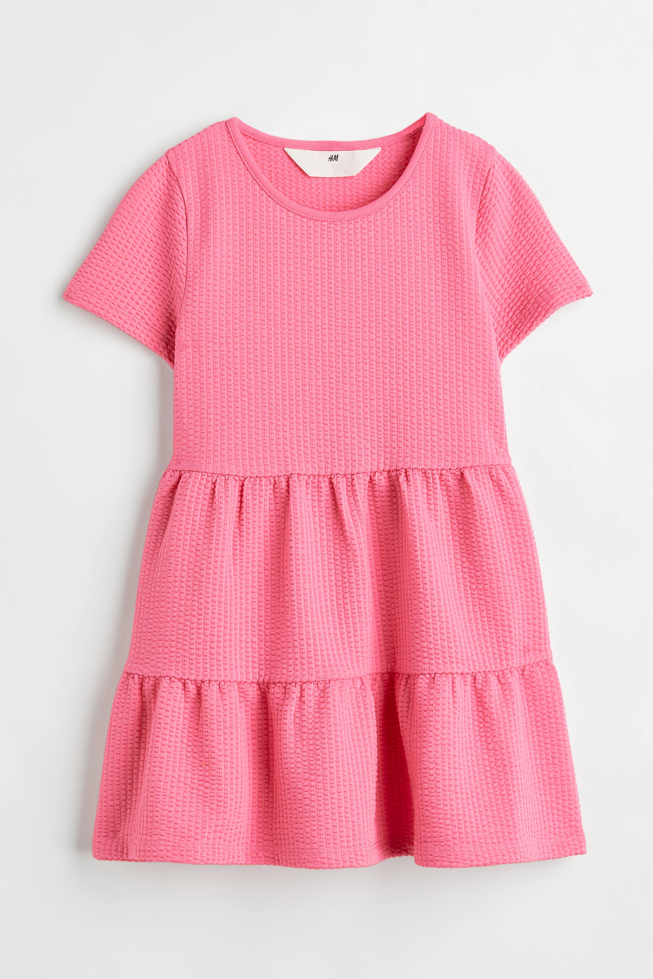 Xem ảnh lớn hơn: Váy vải jersey dệt ô vuông - Màu hồng - Kids | H&M VN 1