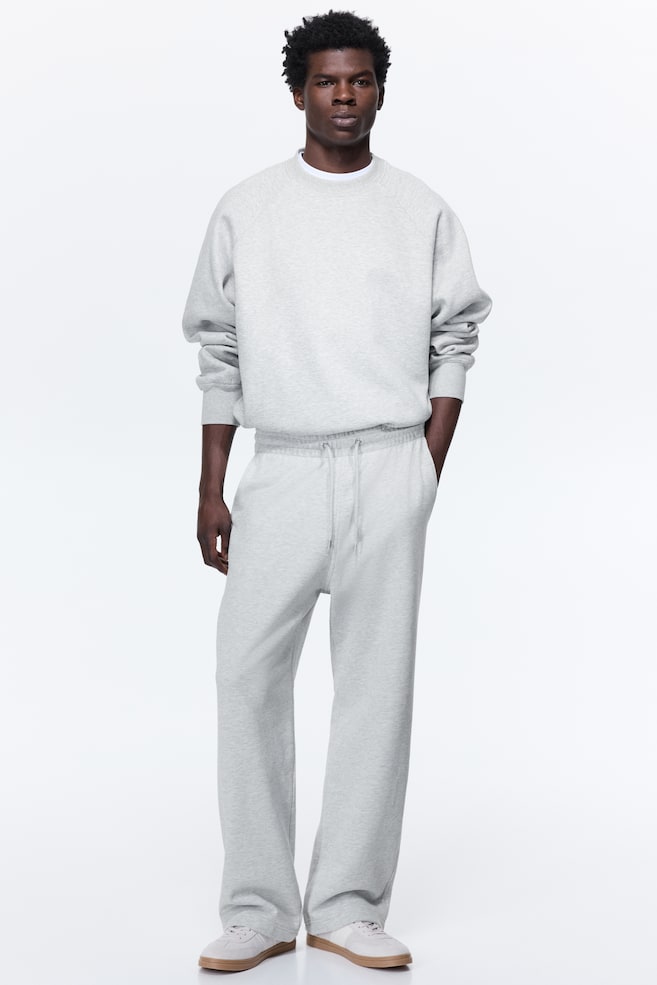 Oversized Sweatshirt-Gray melange - 3