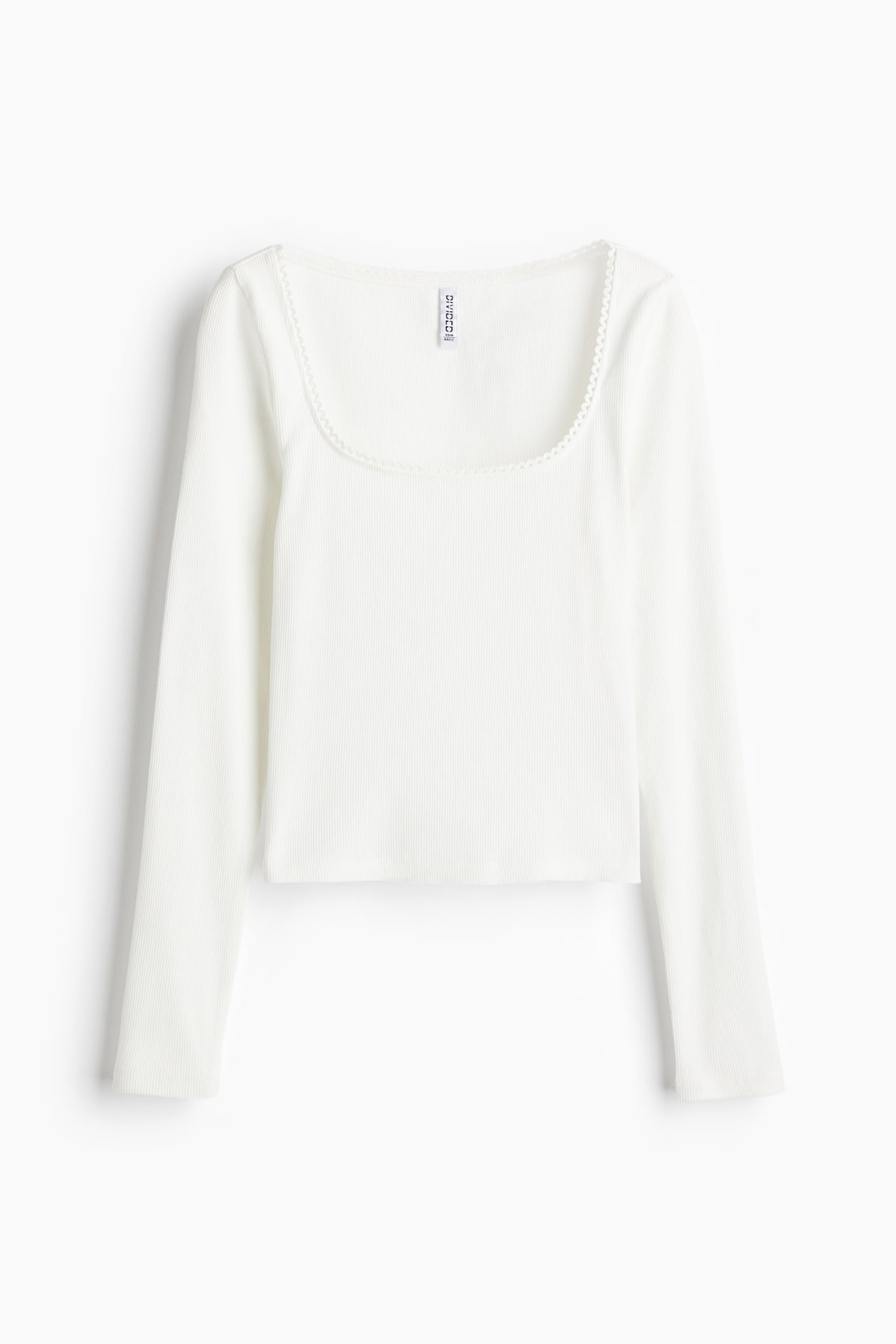 Picot-Trimmed Cotton Top