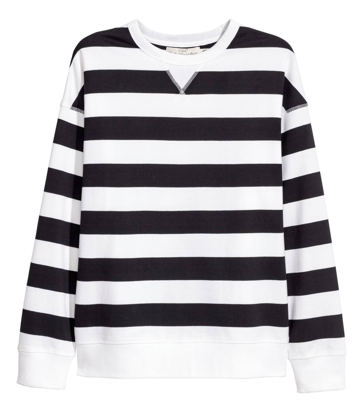Breton Stripe Black And White Striped Jumper Mens Signatures