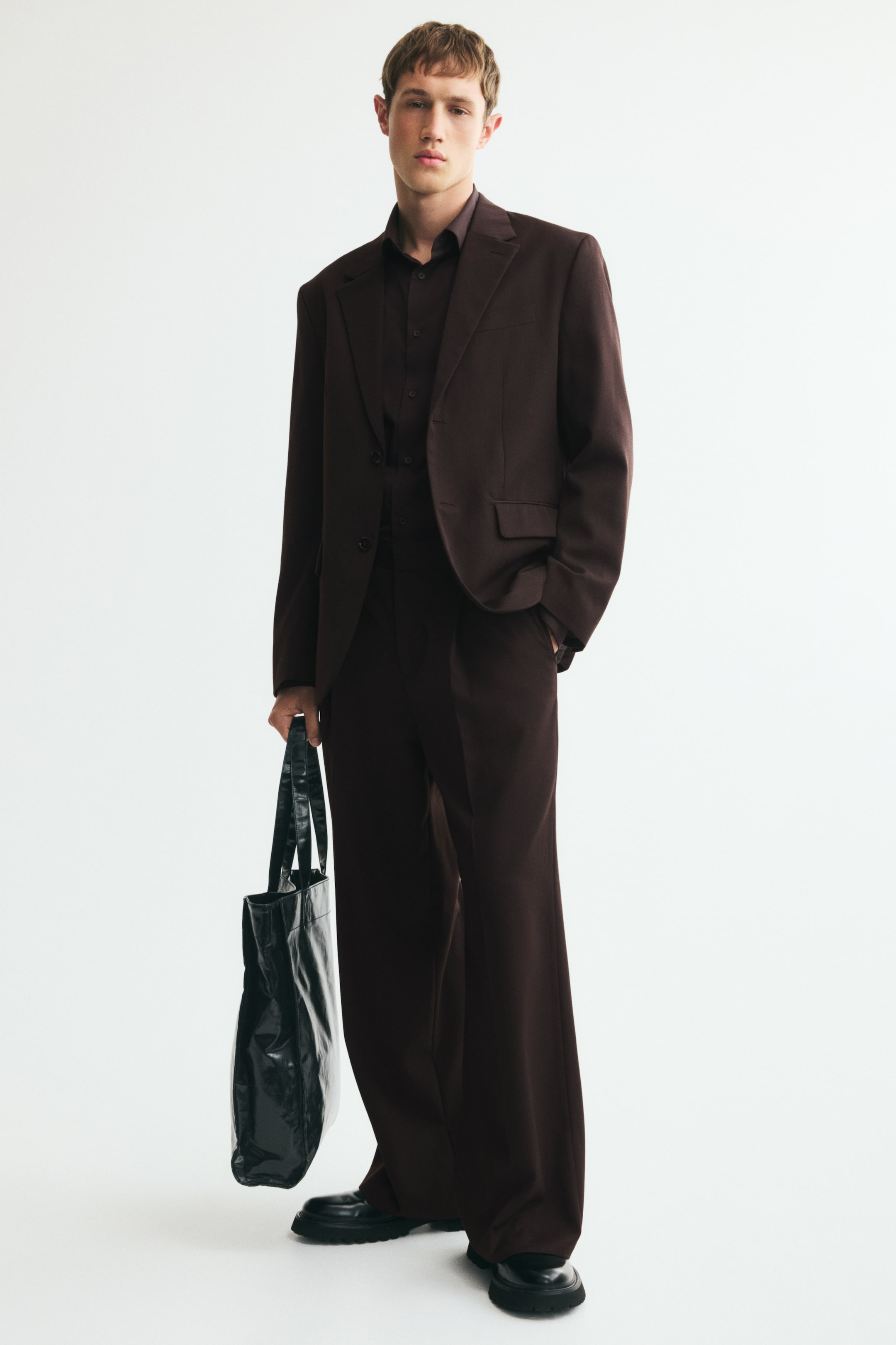 Relaxed-Fit Wool-Blend Suit Jacket