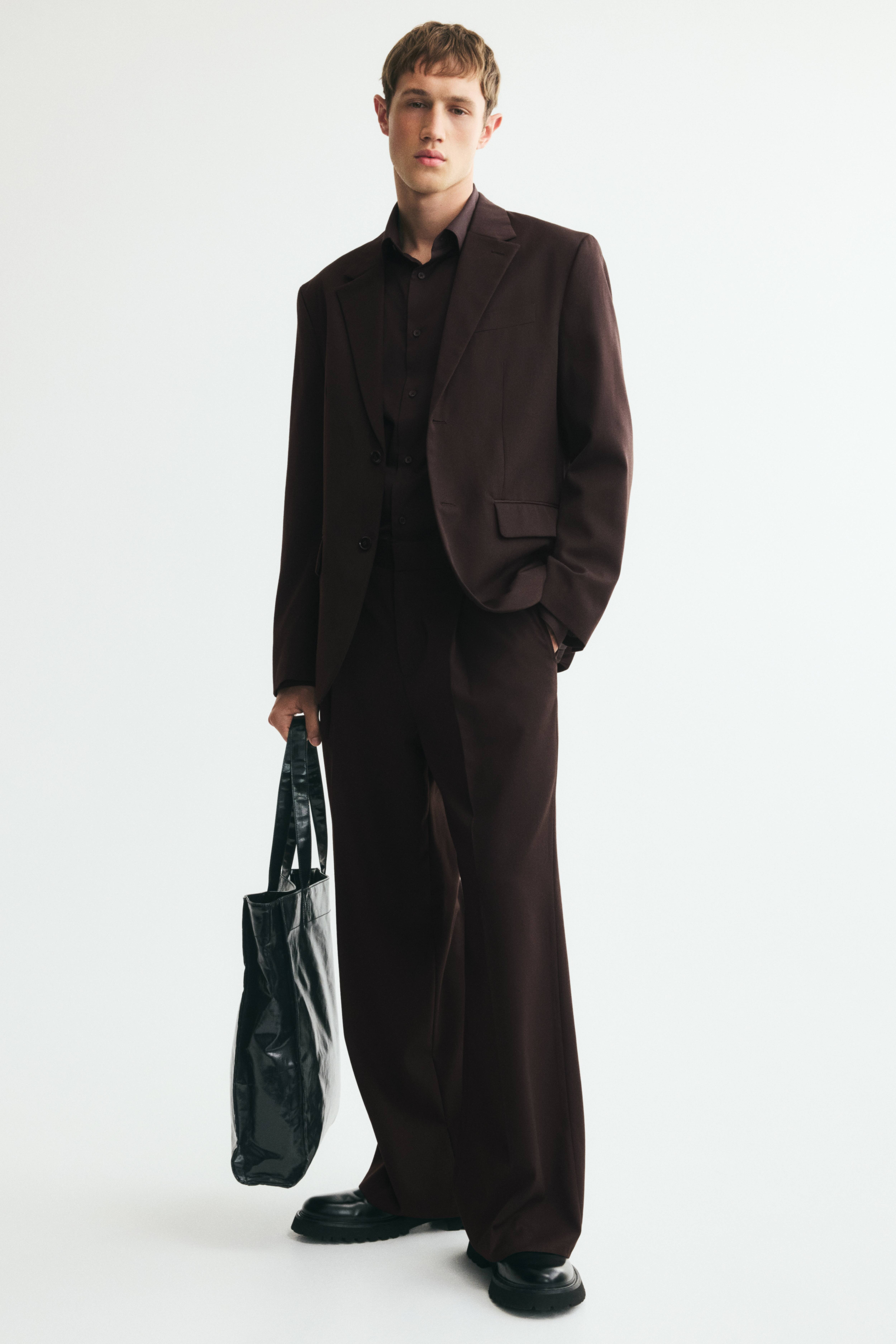 Relaxed-Fit Wool-Blend Suit Jacket