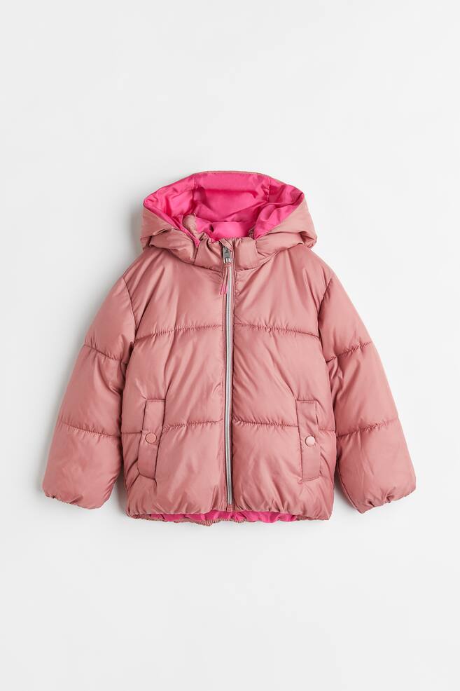 Padded hooded jacket - Dusty pink - 1