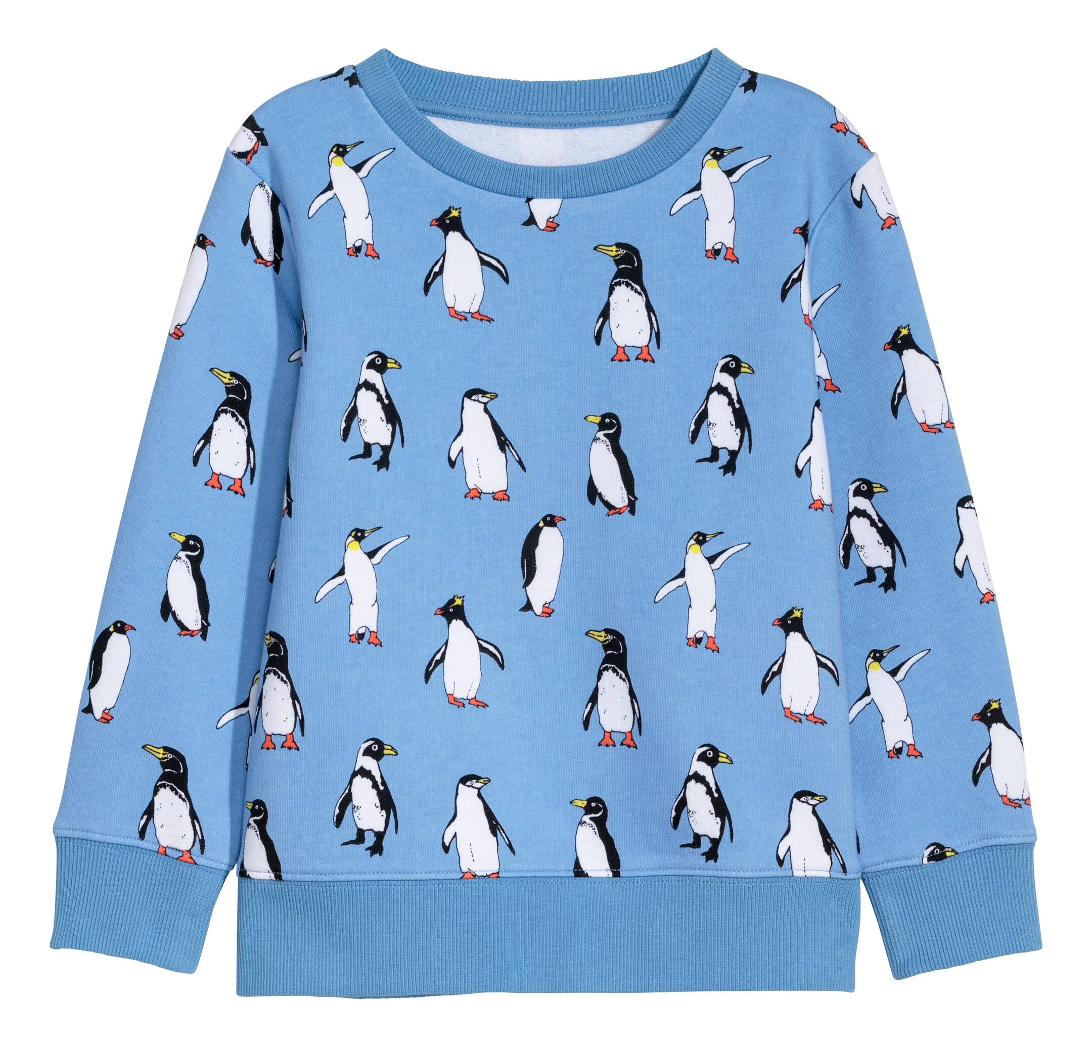 View larger image: Sweatshirt with Printed Design - Blue/penguins - Kids | H&M CA 1
