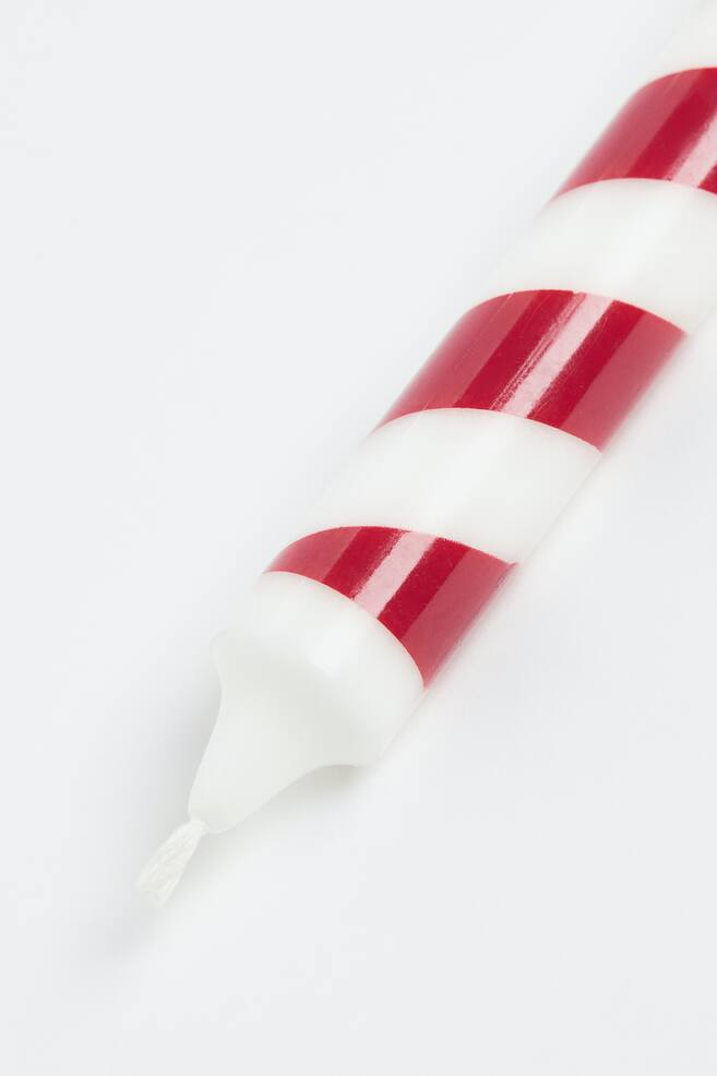 2-pack candy cane candles - Red/White/White/Gold-coloured/Brown/Striped/Turquoise/Dark red/dc/dc - 2