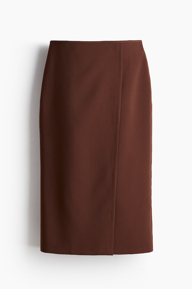 Falda cruzada - Café/Beige - 1