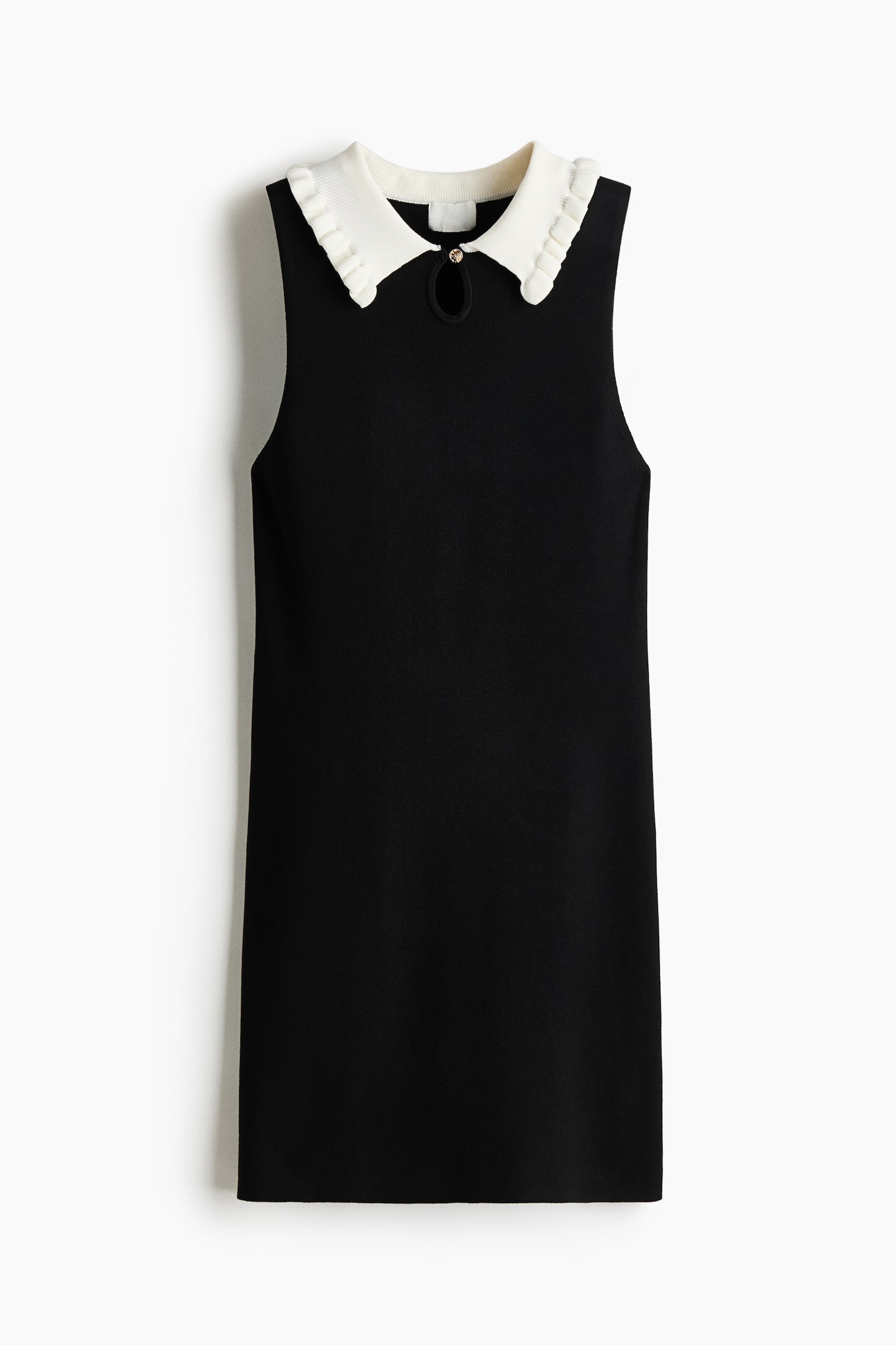 Collared dress - Black/White - 2