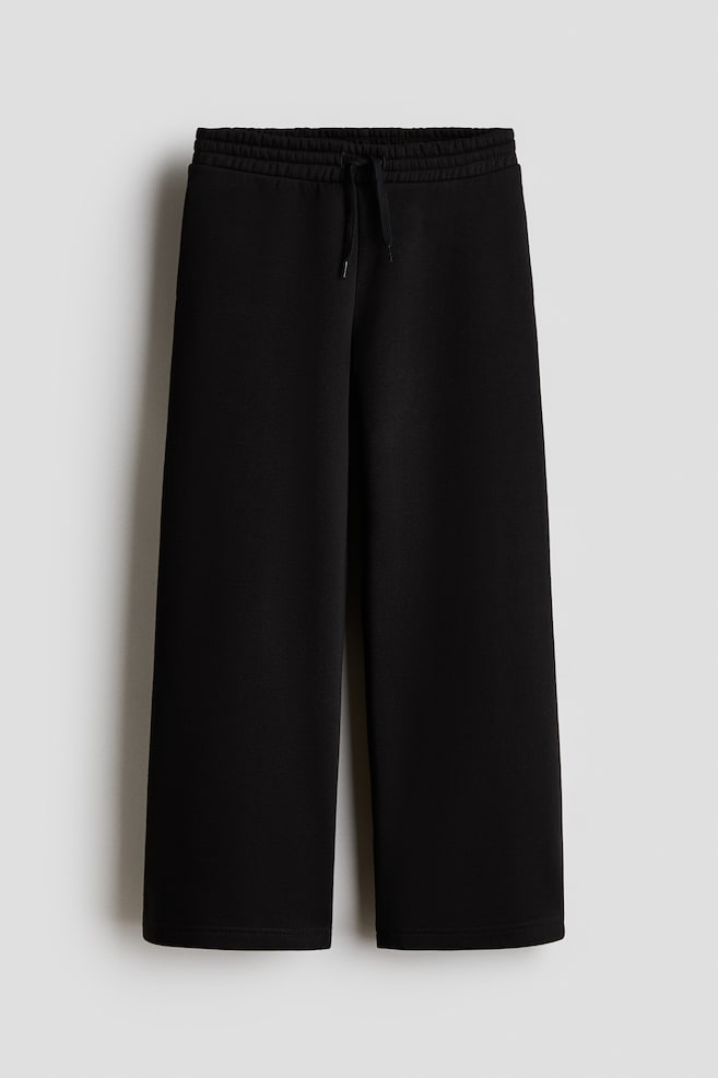 Brushed-inside joggers - Black - 1