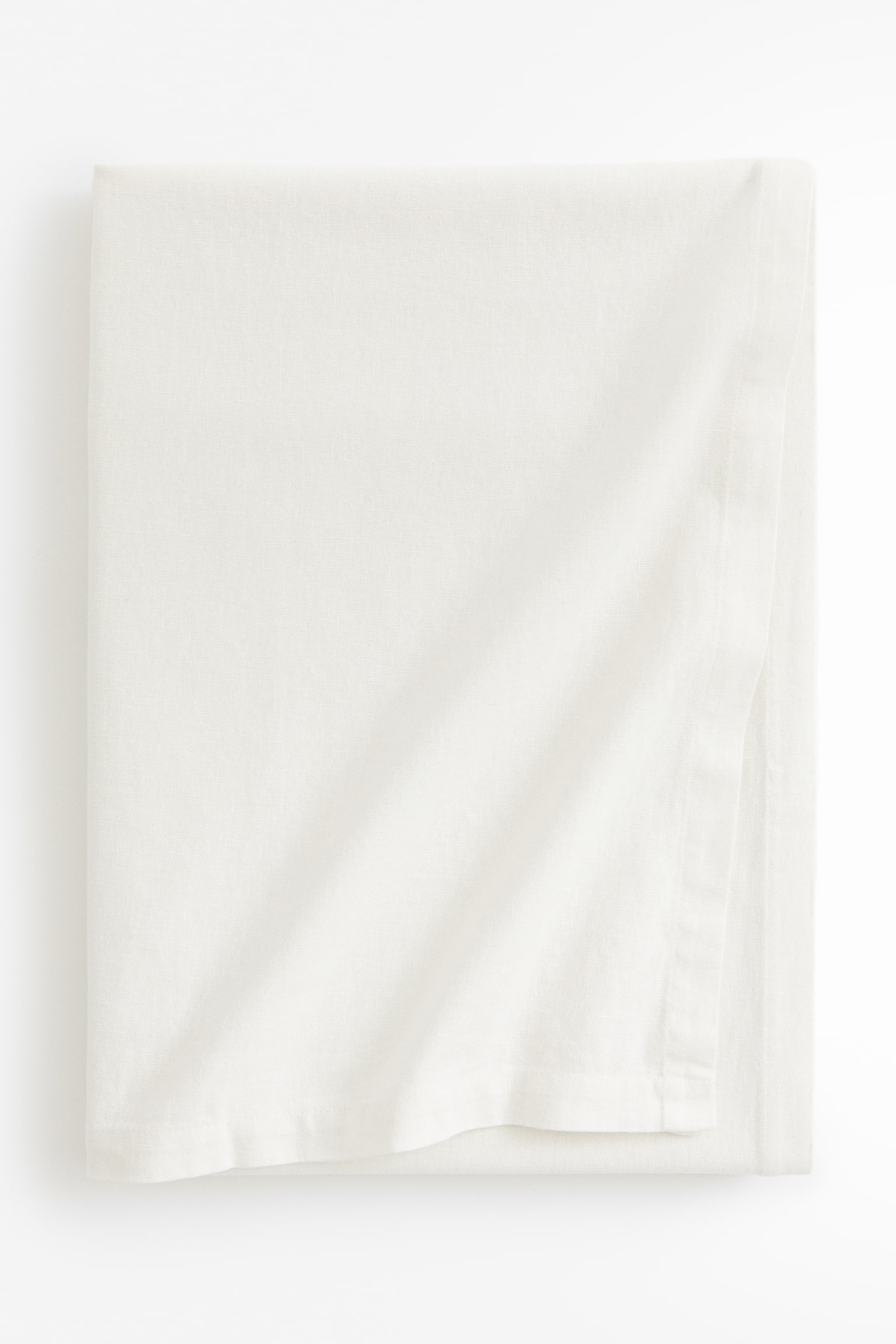 Linen-blend tablecloth - White/Brown/Beige/Brown/Light mole/Light rust red - 1