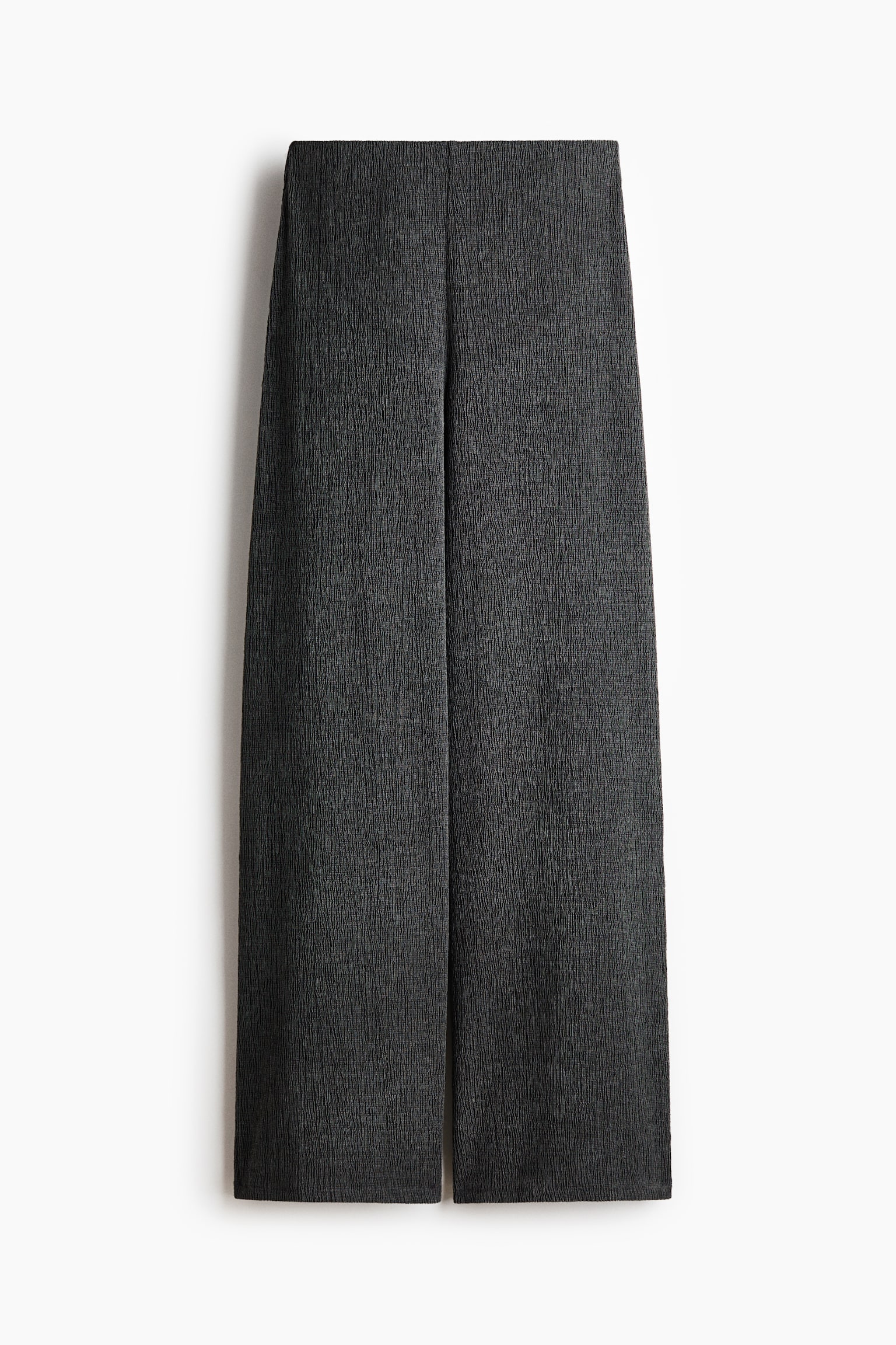 Pantalón de punto con efecto arrugado - Gris oscuro/Turquesa oscuro - 1