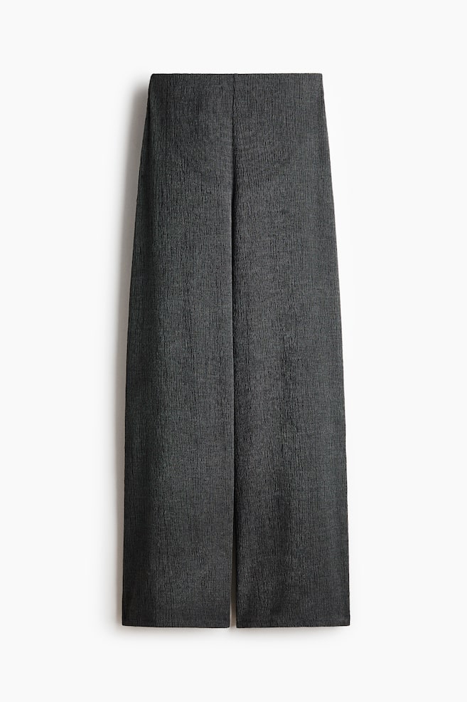 Crinkled jersey trousers - Dark grey/Dark turquoise - 1