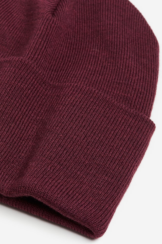 Knitted hat - Dark red/Purple/Dark turquoise/Black/dc - 2