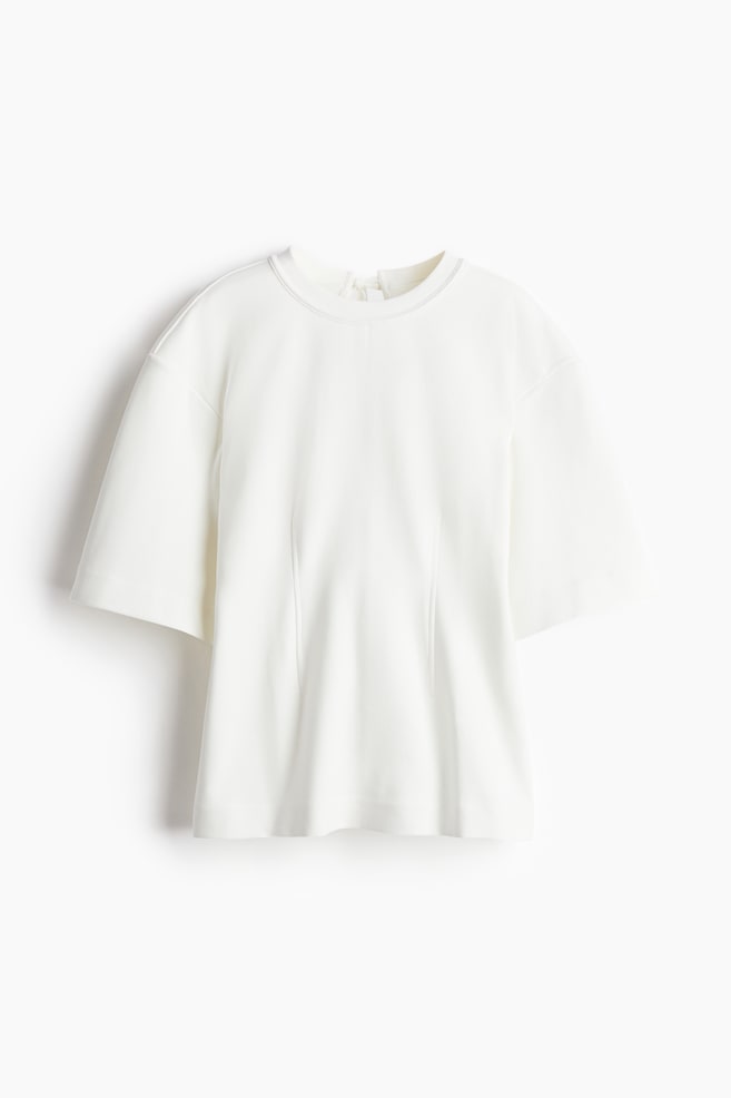 Waisted T-shirt - White - 1