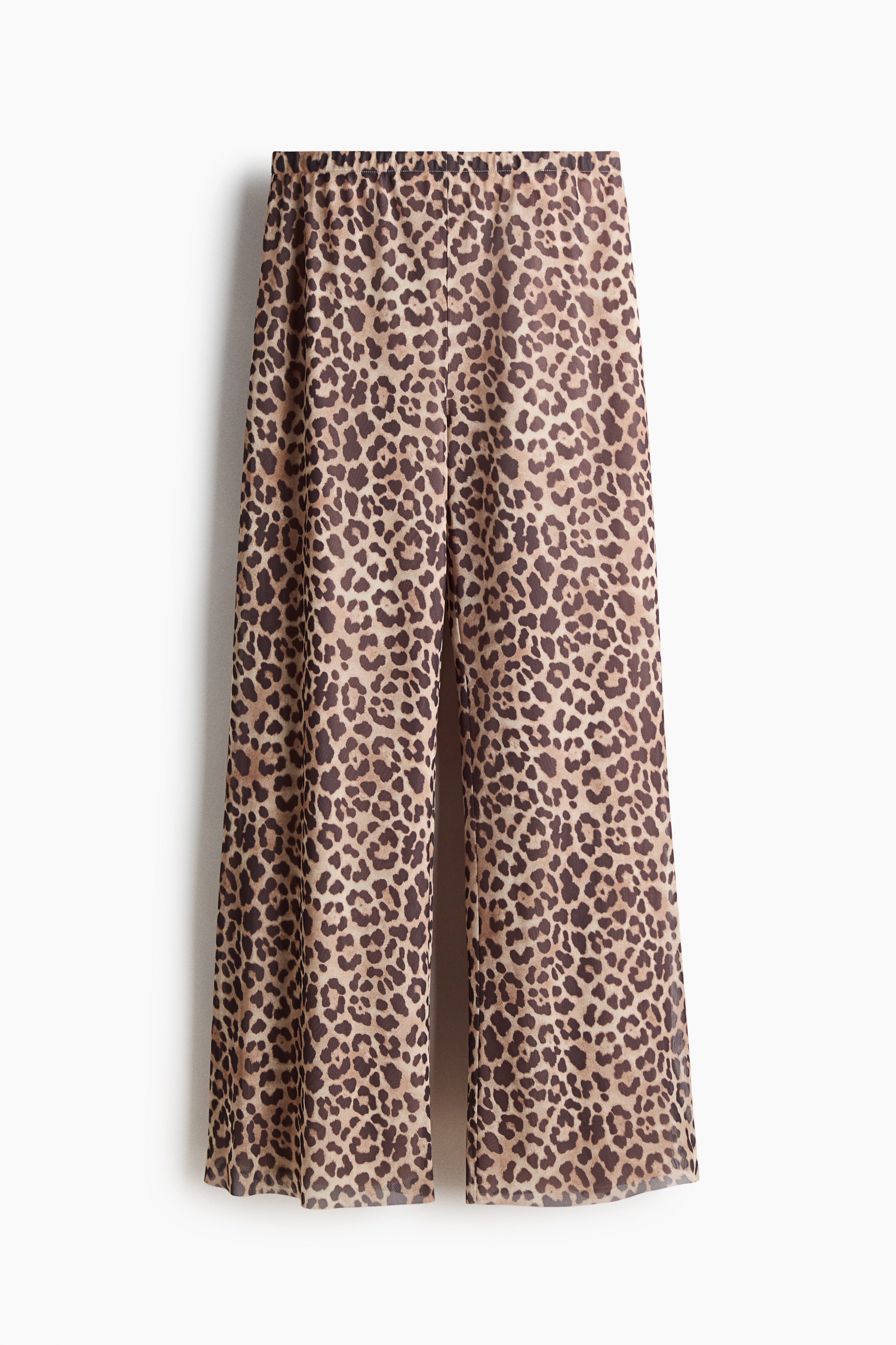 Pantaloni pull-on in mesh - Beige chiaro/leopardato
