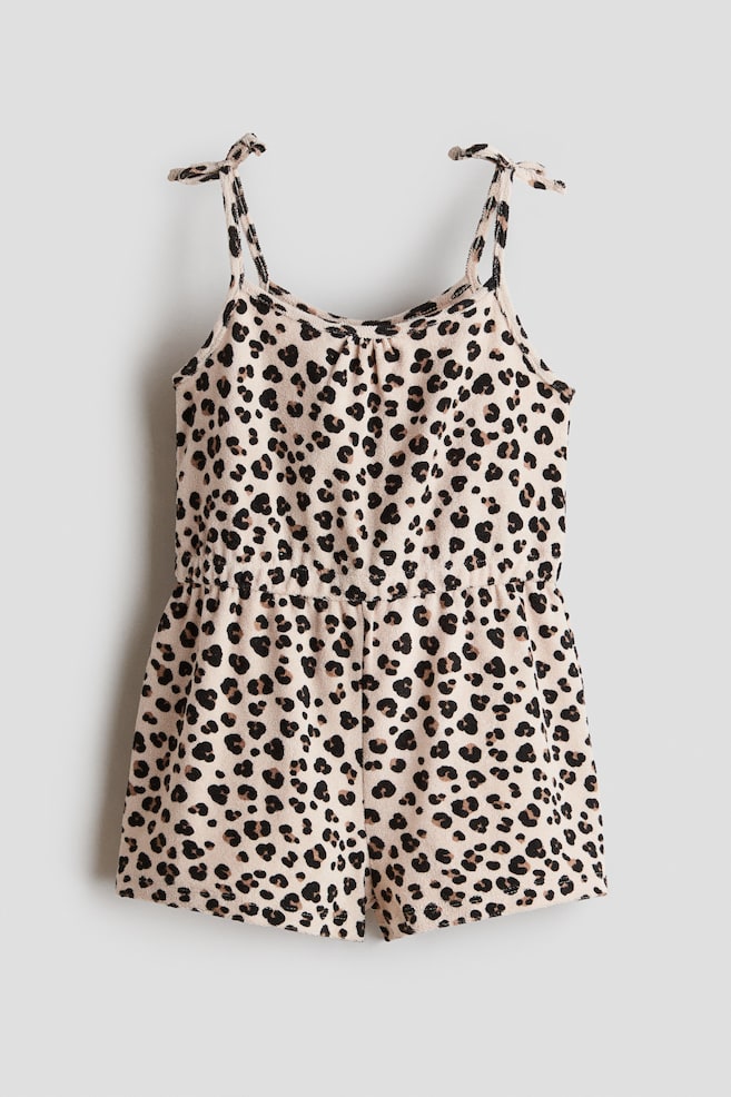 Terry Jumpsuit - Light beige/leopard print/Yellow/pink - 1