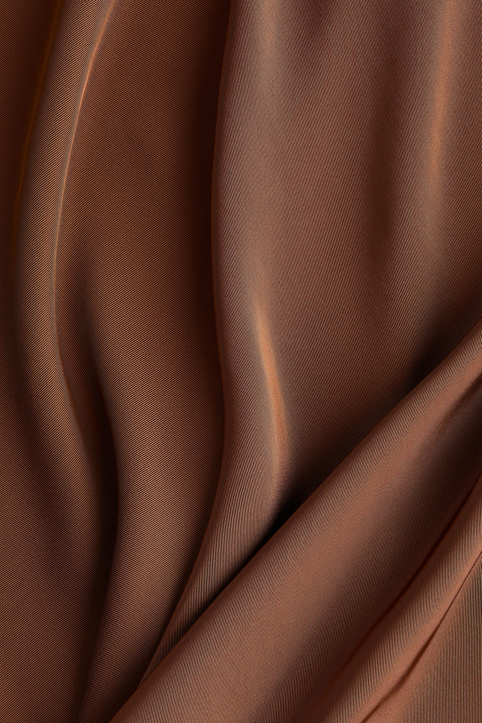 Váy satin tay hến - Màu nâu/Màu xanh dương khói/Màu đen/Hoa văn - 3