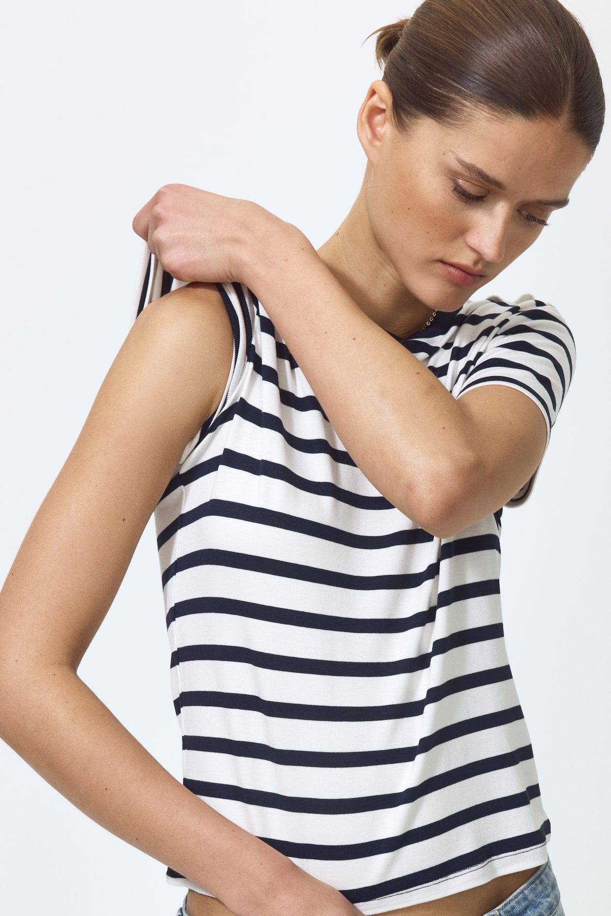 Button-Detail Viscose Top - image 2