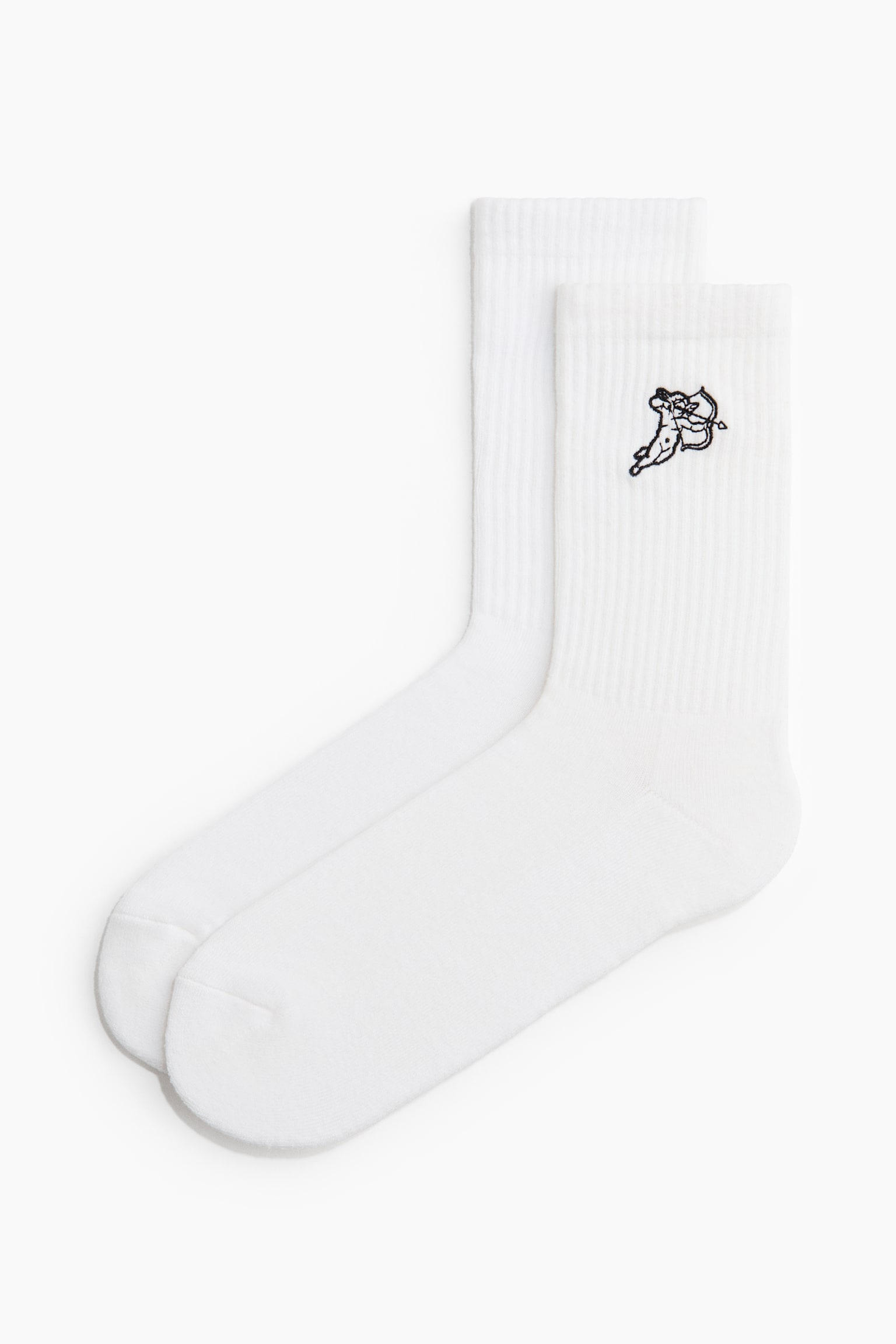 3-pack motif-detail socks - White/Just Love - 3