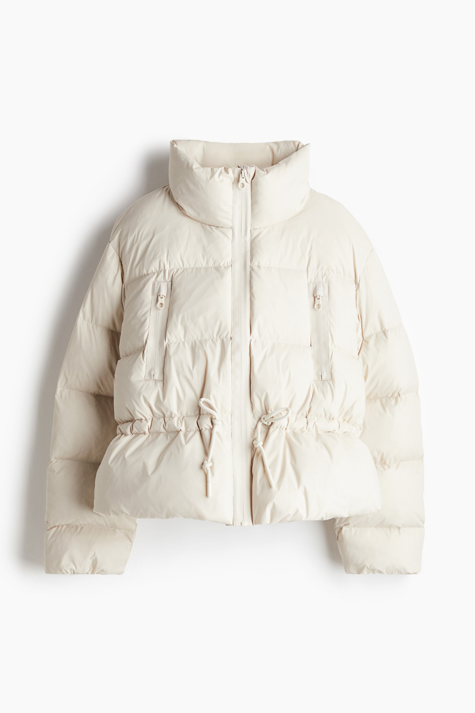 Short down puffer jacket - Light beige - 2