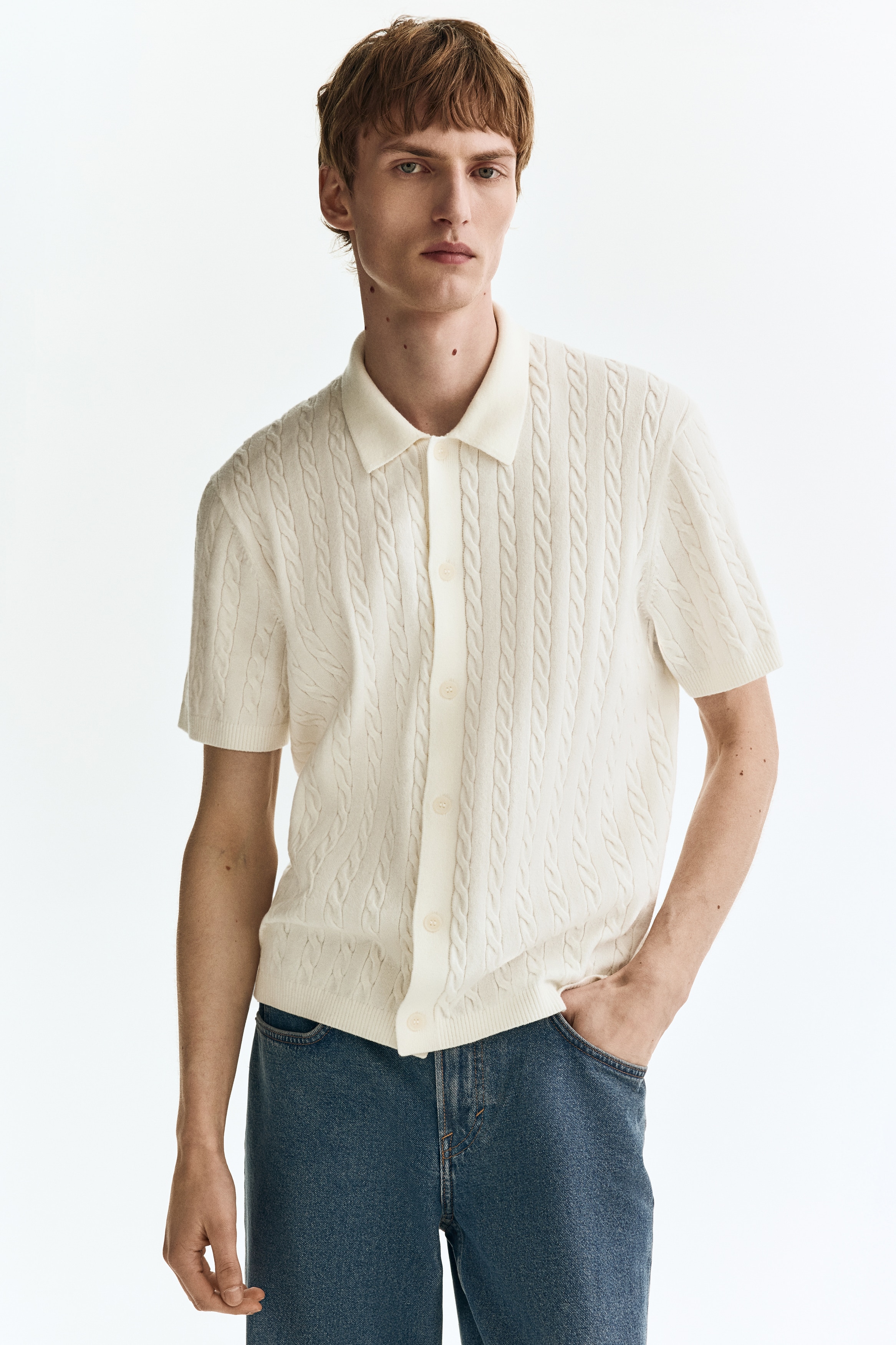 Regular-Fit Cable-Knit Shirt from H&M - $44.99