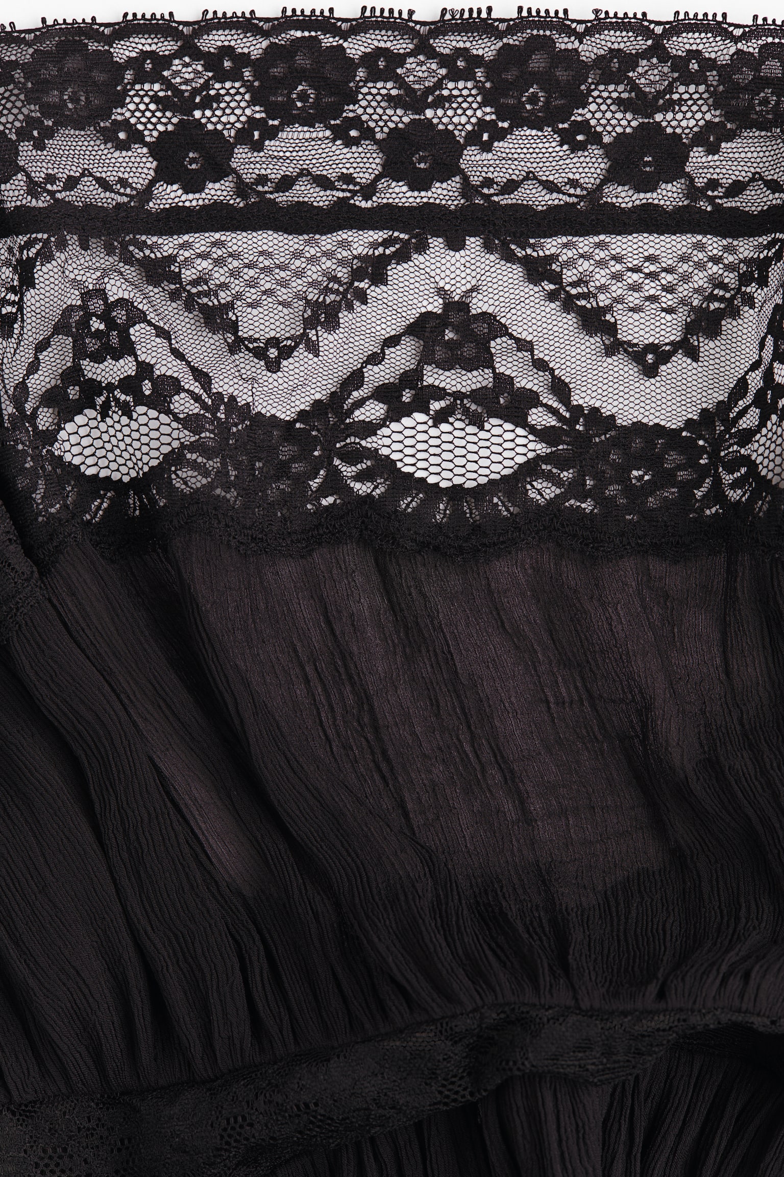 Женский топ H&M Lace-Detail Camisole Top, цвет: Чёрный — фото 6