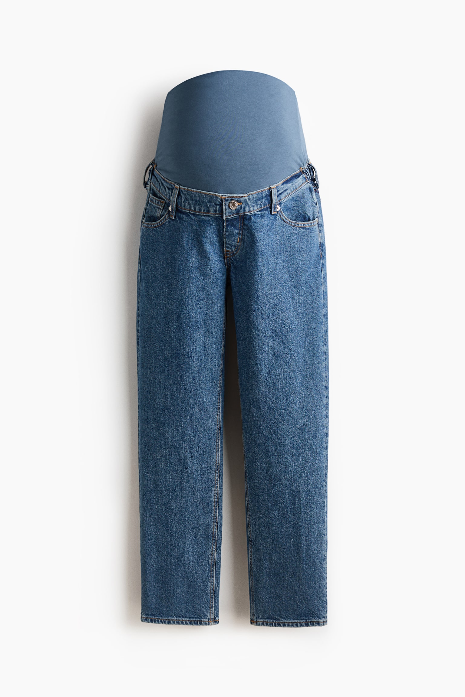 MAMA Slim Mom Ankle Jeans - Denim blue/Denim blue/White - 1