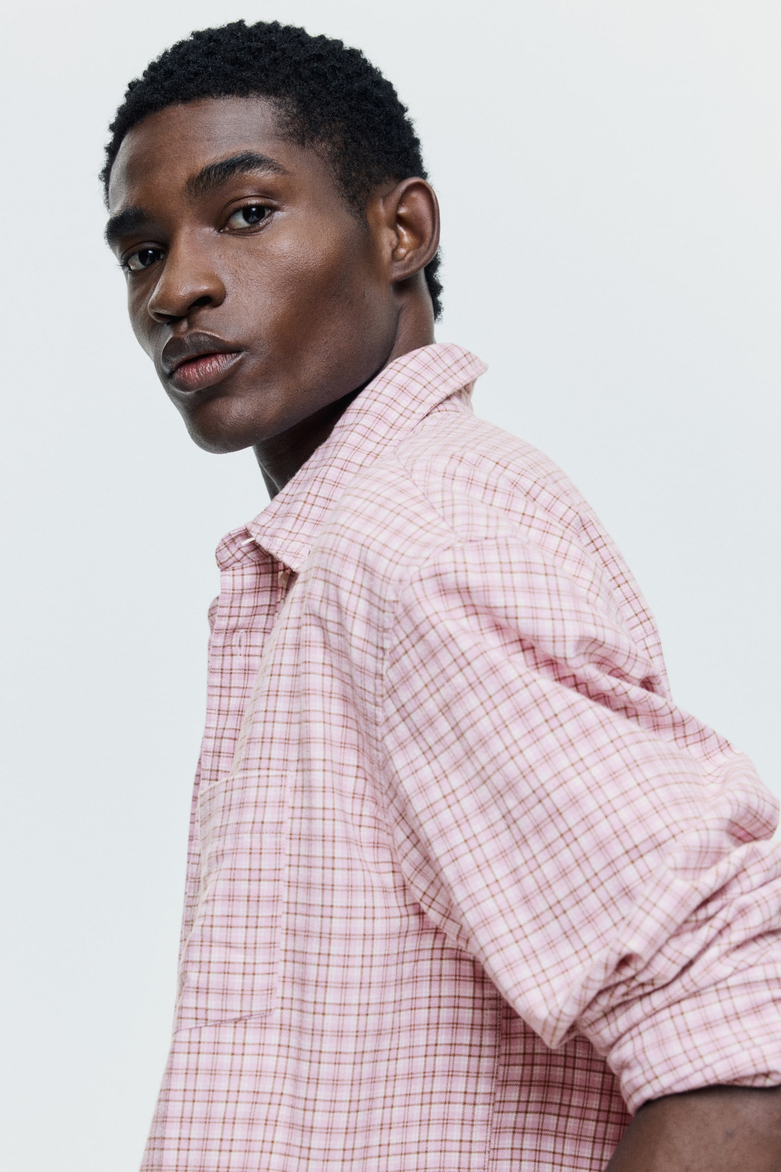 Relaxed Fit Cotton shirt - Pink/Checked/Beige/Checked/Brown/Checked - 7