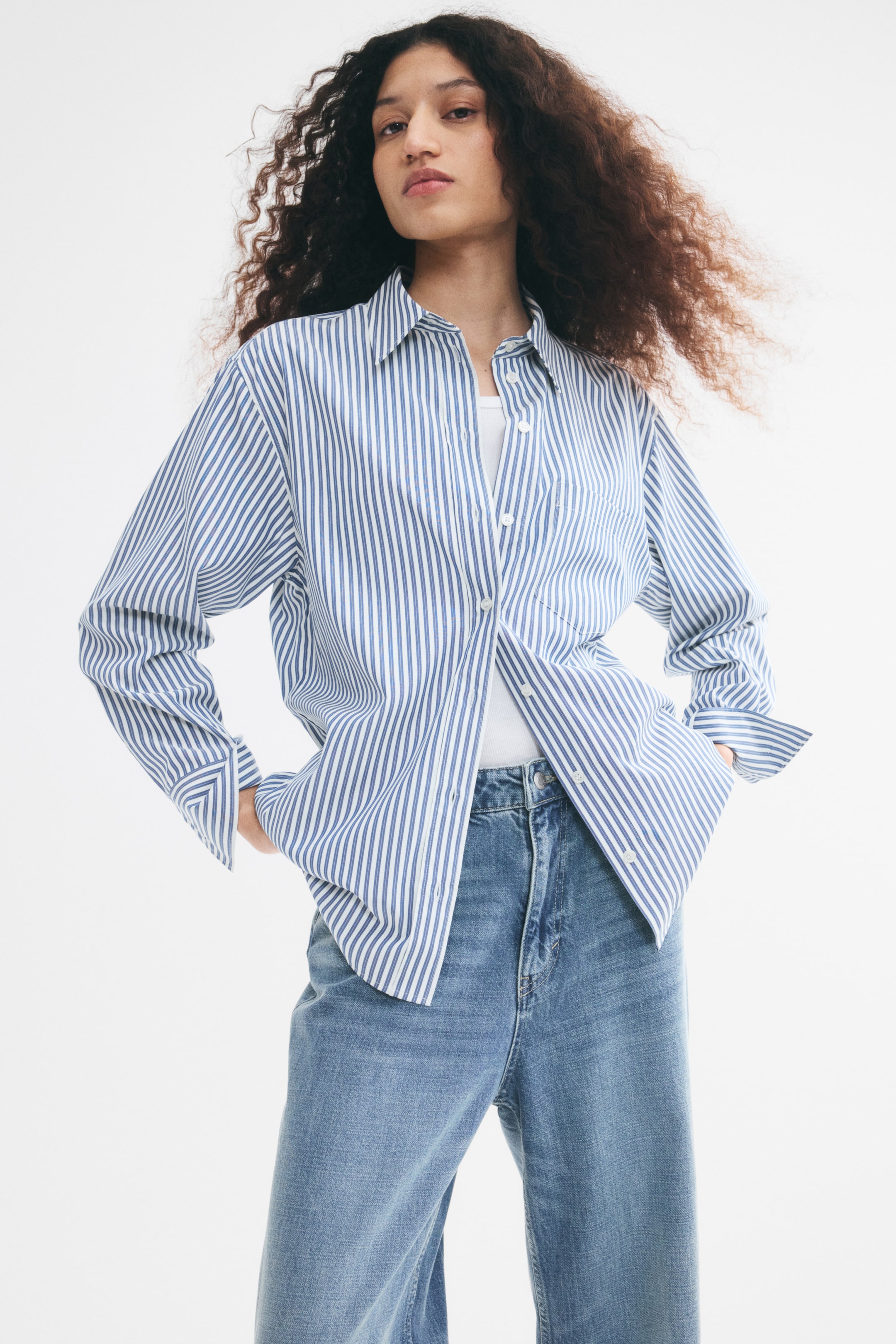 Chemise grande taille en tissu ratière