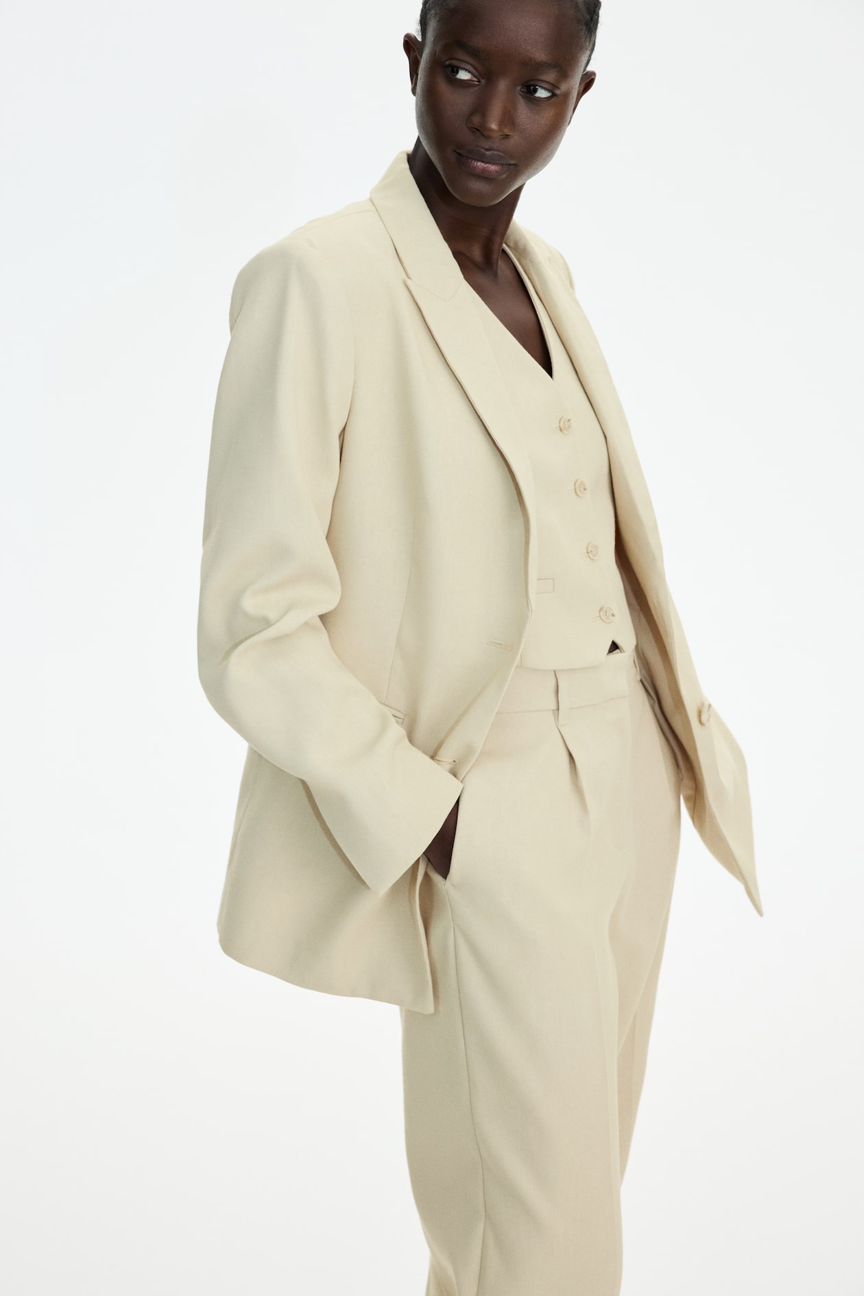 Blazer monopetto Beige chiaro DONNA H&M IT