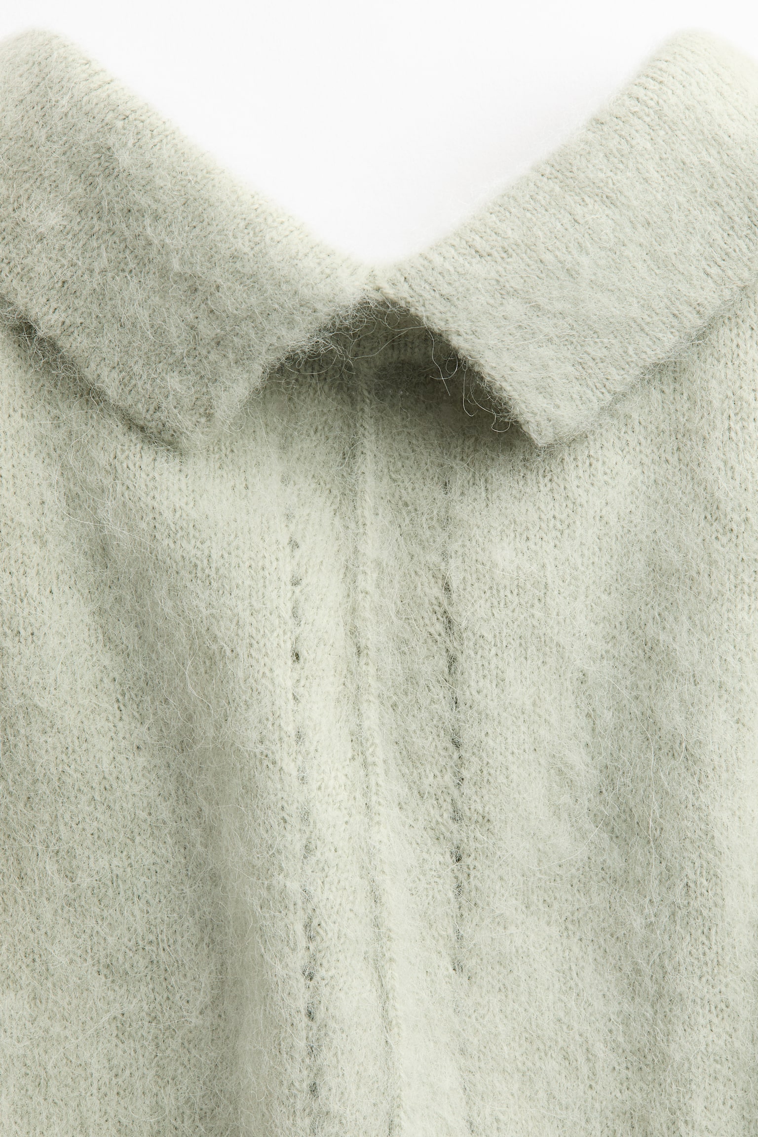 Женский жилет H&M Alpaca-Blend Sweater Vest, цвет: Светлый пыльный зелёный — фото 6