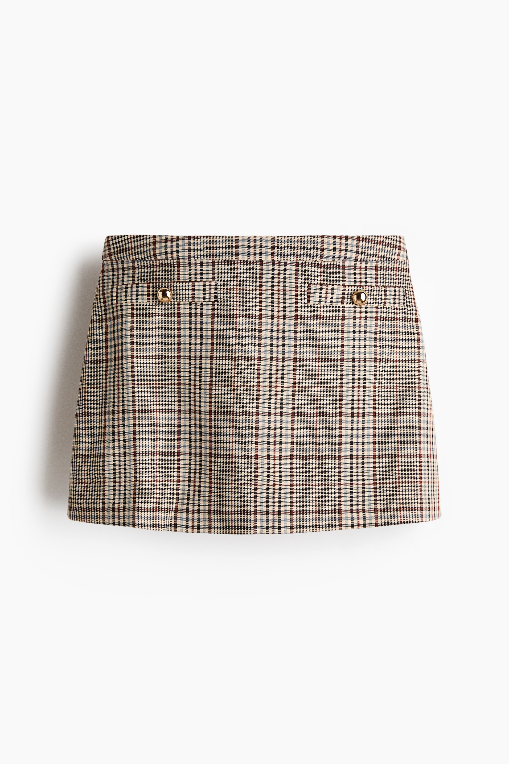 View larger image: Skort - Light beige/Checked - Ladies | H&M IN 1