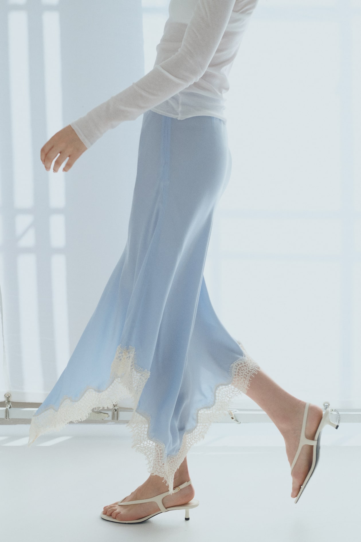 Asymmetric Viscose Skirt - image 5