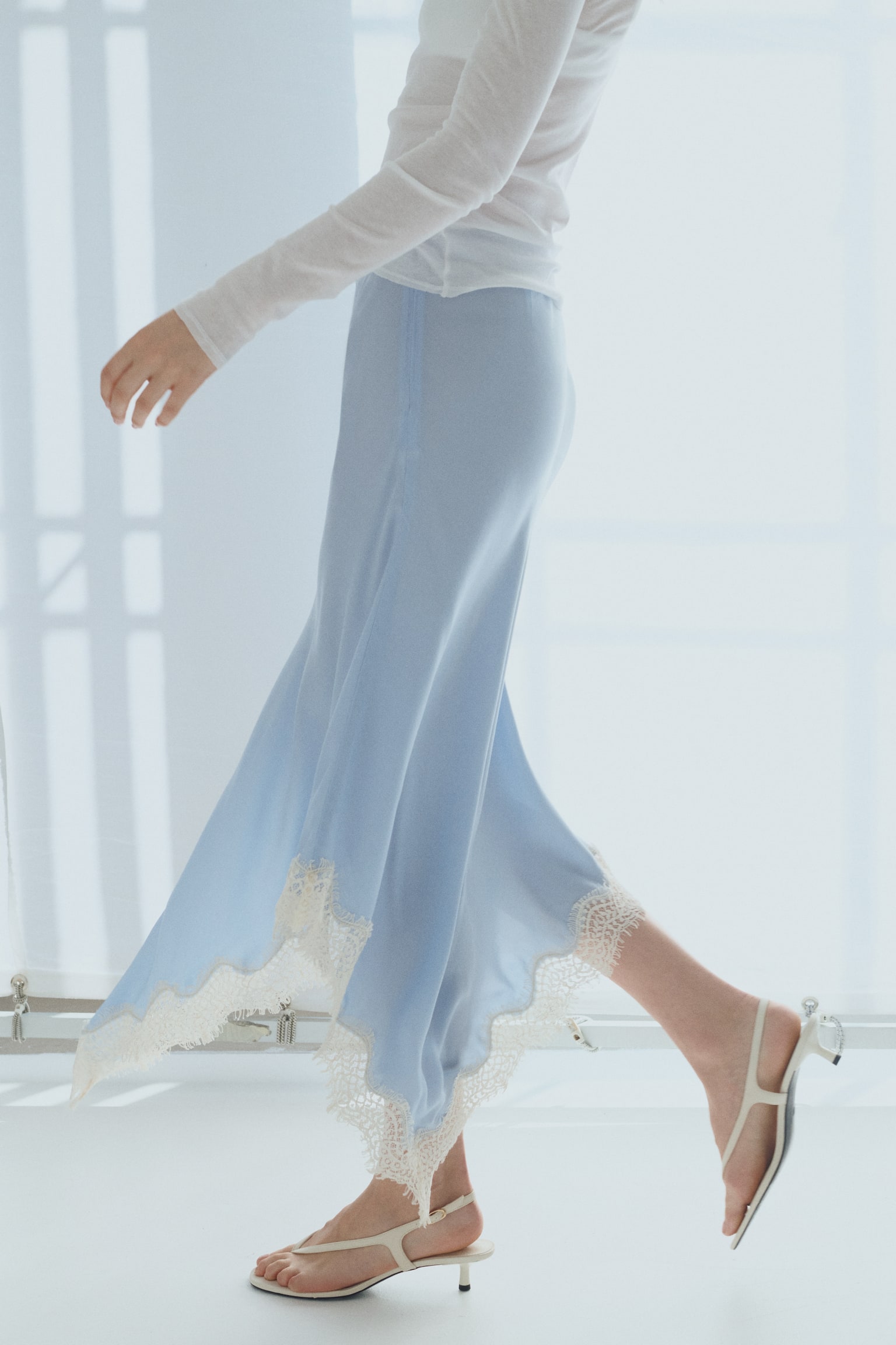 Asymmetric viscose skirt - 6