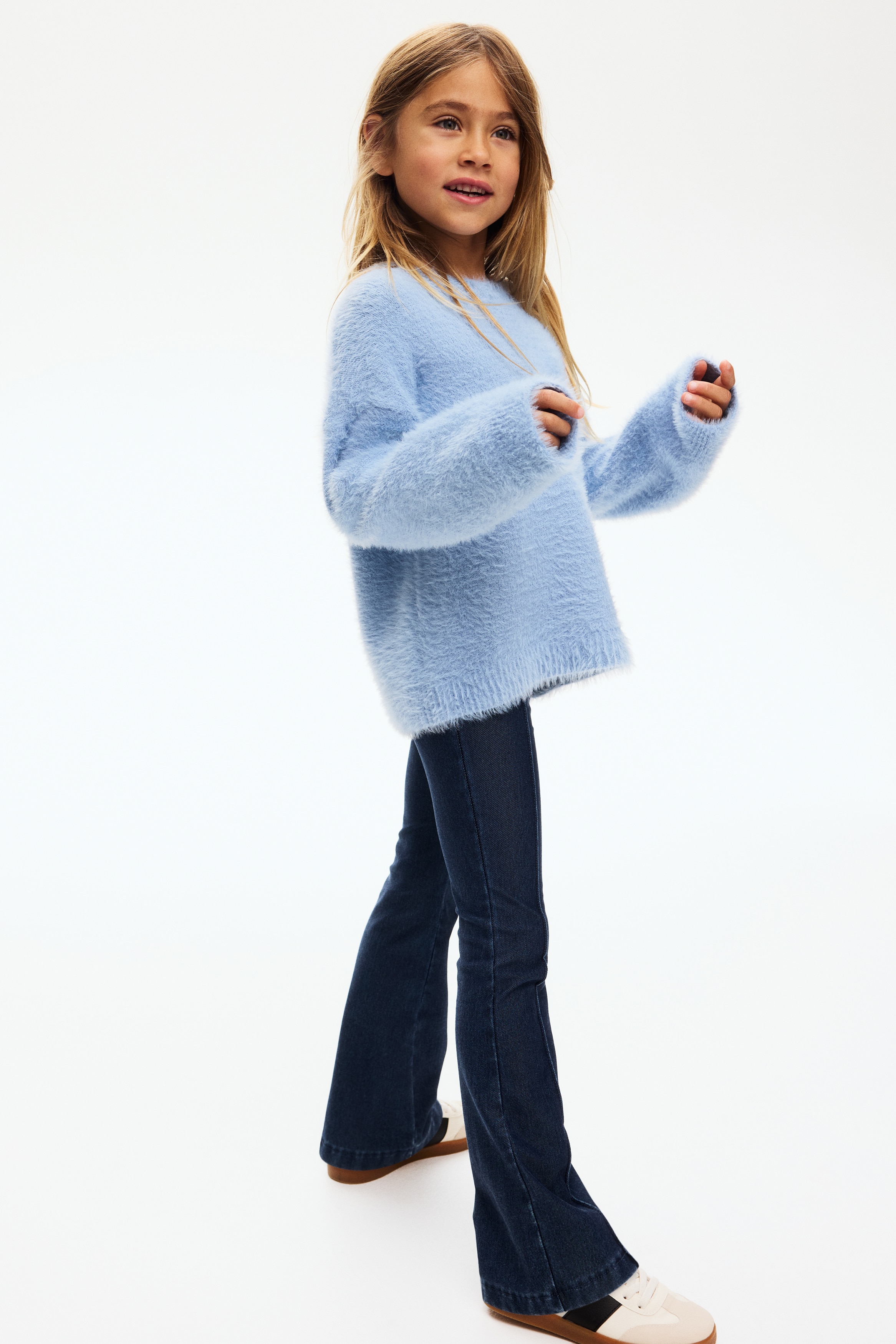 Flared Jeggings - Dark denim blue/Denim blue/Washed black/Light gray/Denim blue/floral/Dark denim blue