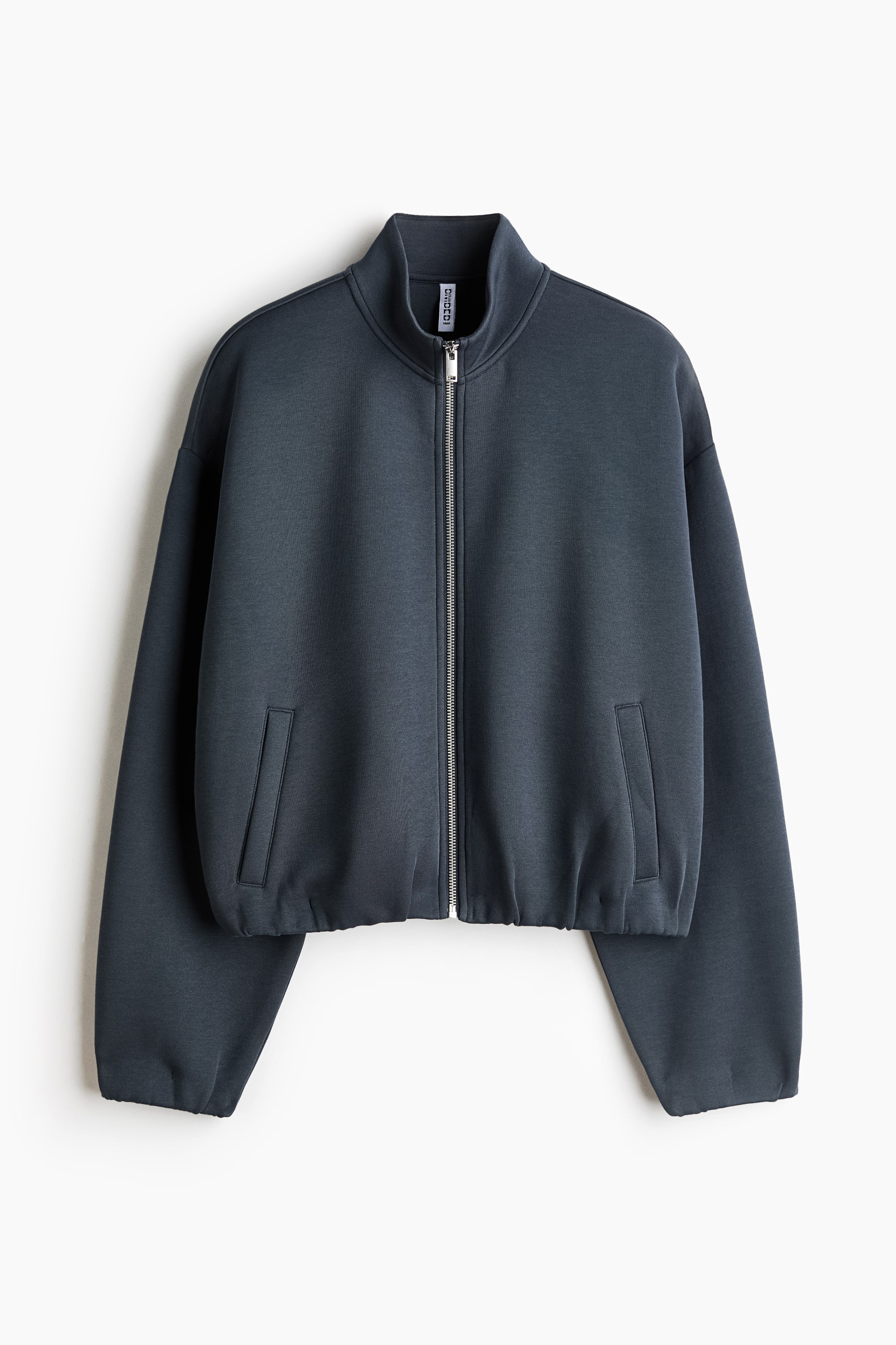 View larger image: Scuba zip-through sweatshirt - Dark steel blue - Ladies | H&M 1