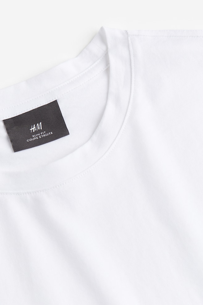T-shirt Slim Fit en coton pima - Blanc/Noir/Beige/Bleu clair/dc/dc/dc - 6