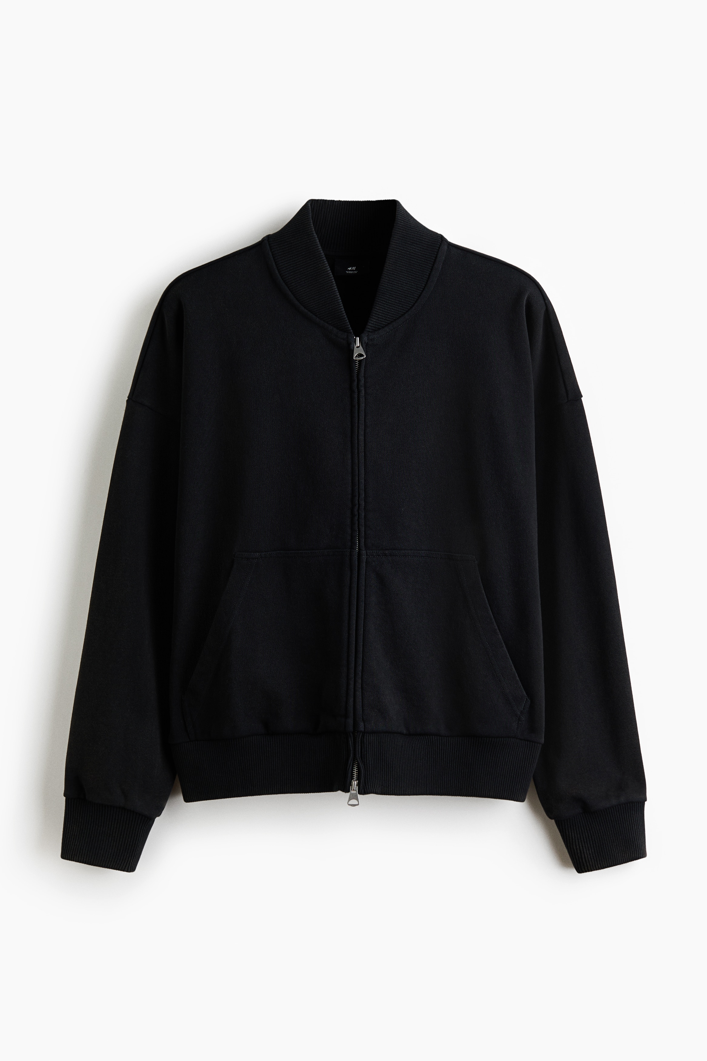 Cotton Bomber Jacket - Black