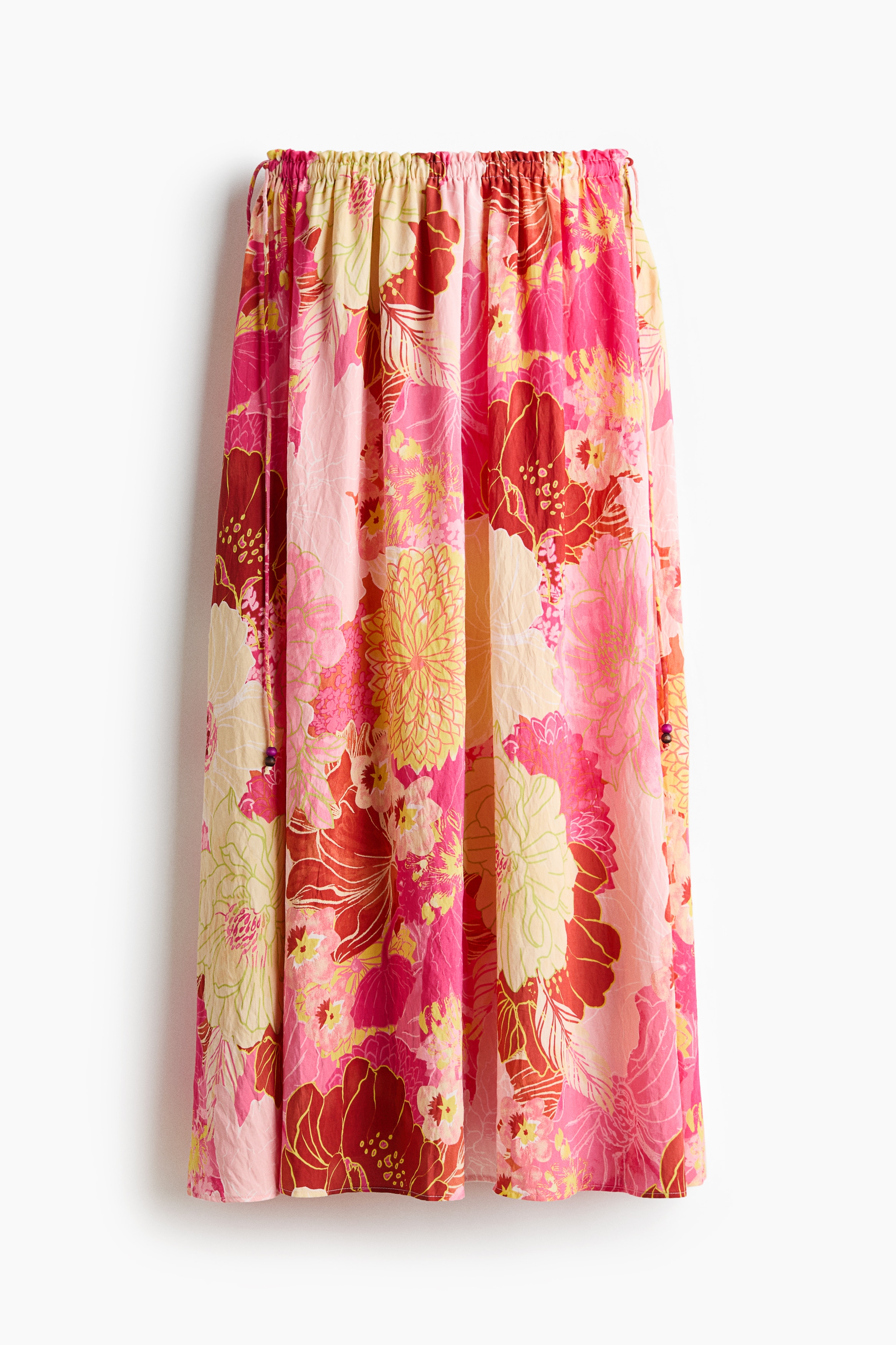 Drawstring Skirt - Pink/floral