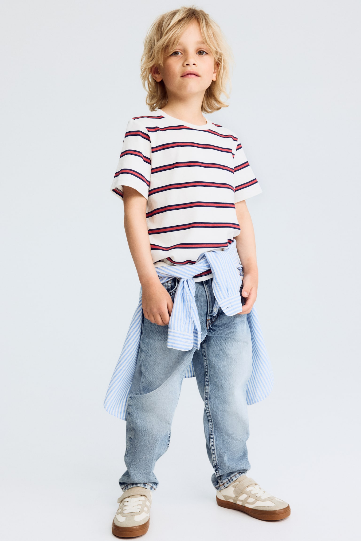 Loose Fit Jeans - Світло-блакитний денім/Світло-блакитний денім/Світло-сірий денім/Синій денім/Світло-бежевий/Блакитний денім - 1