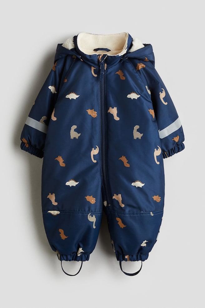 Waterafstotende overall - Donkerblauw/dinosaurussen/Beige/luipaarddessin/Roomwit/bloemen/Beige/honden - 1