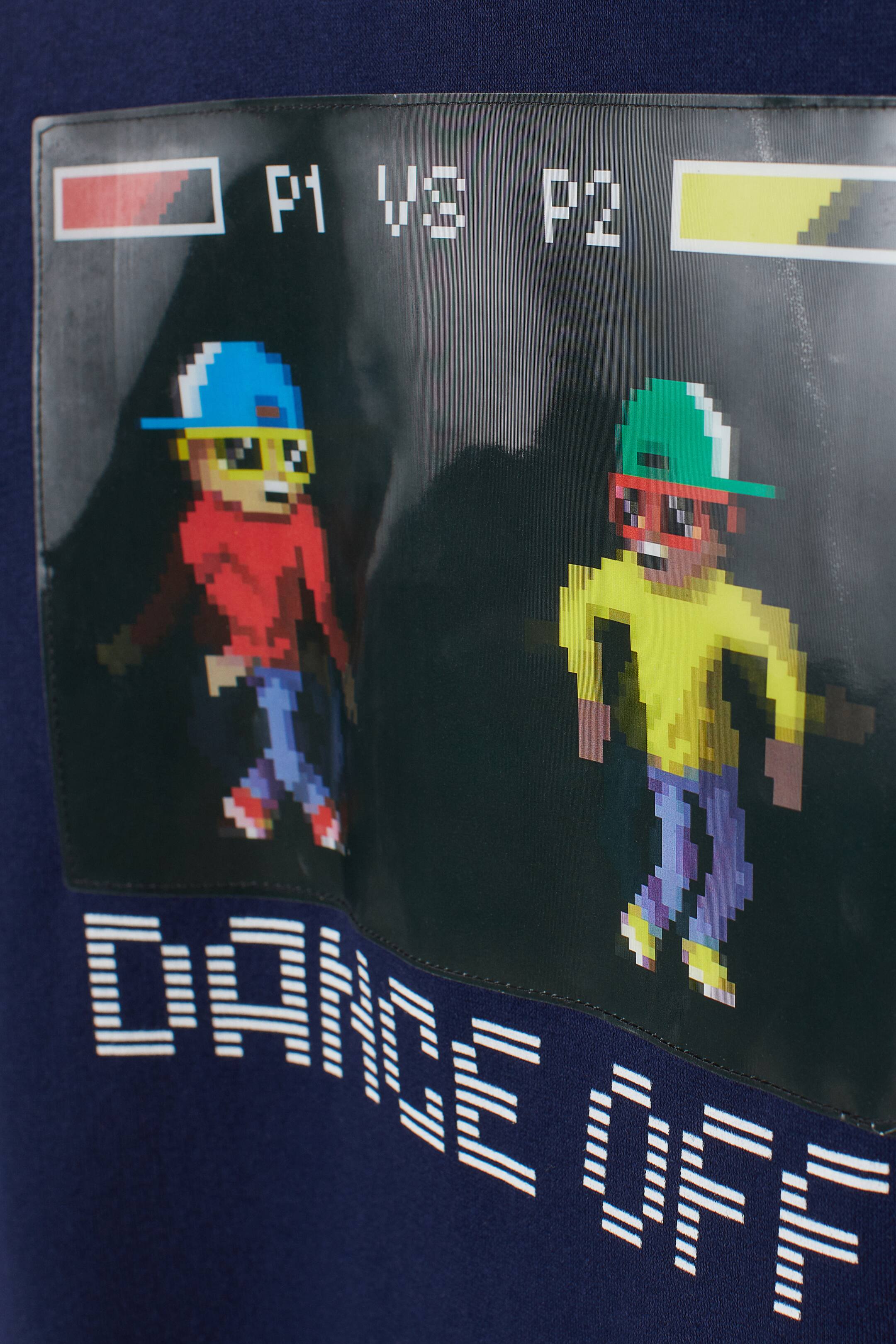 Größeres Bild ansehen: Hoodie mit Applikation - Dunkelblau/Linsenrasterdruck - Kids | H&M DE 2