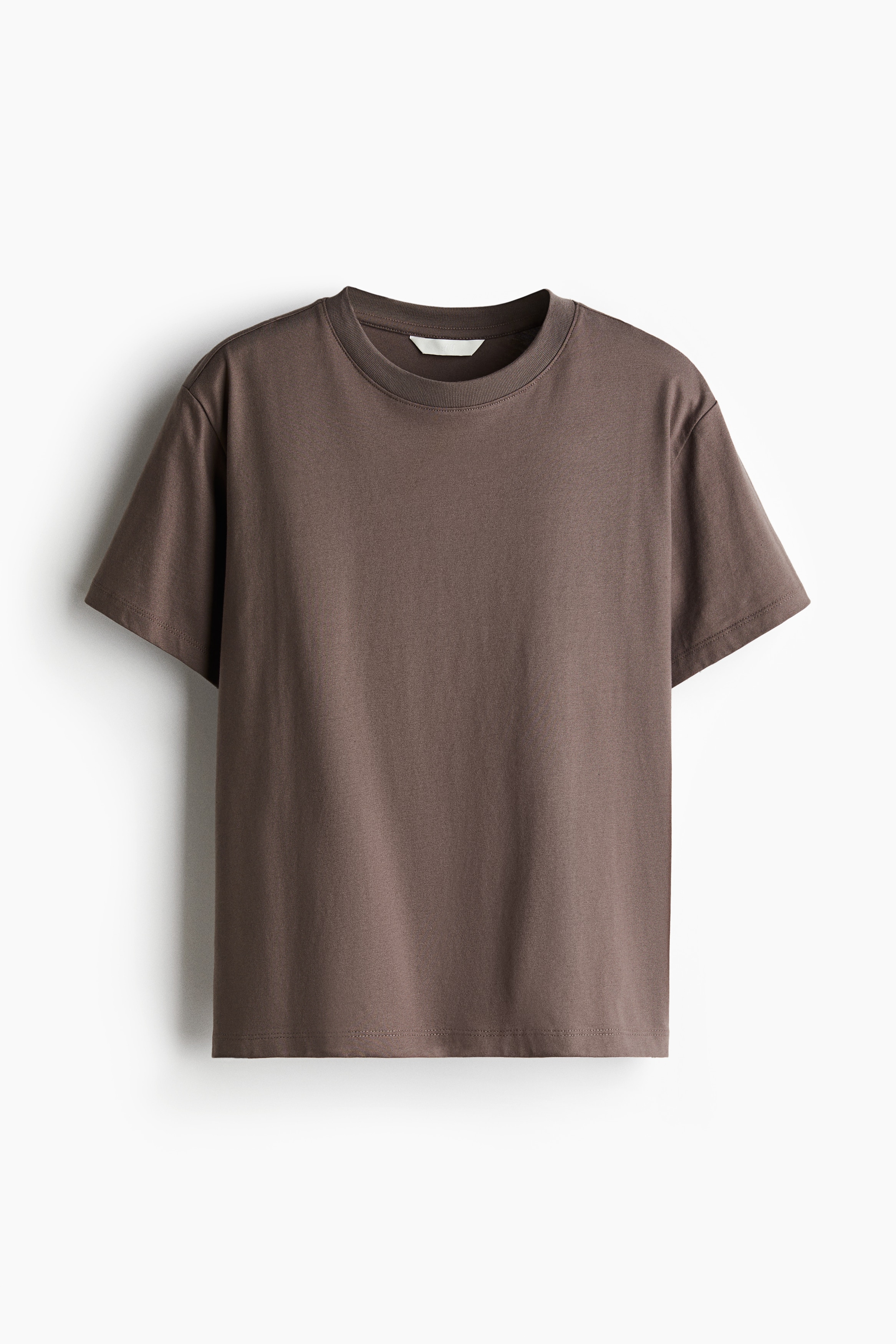 Cotton T-shirt - Dark taupe - Ladies | H&M US Cotton T-shirt - Dark taupe - Ladies | H&M US